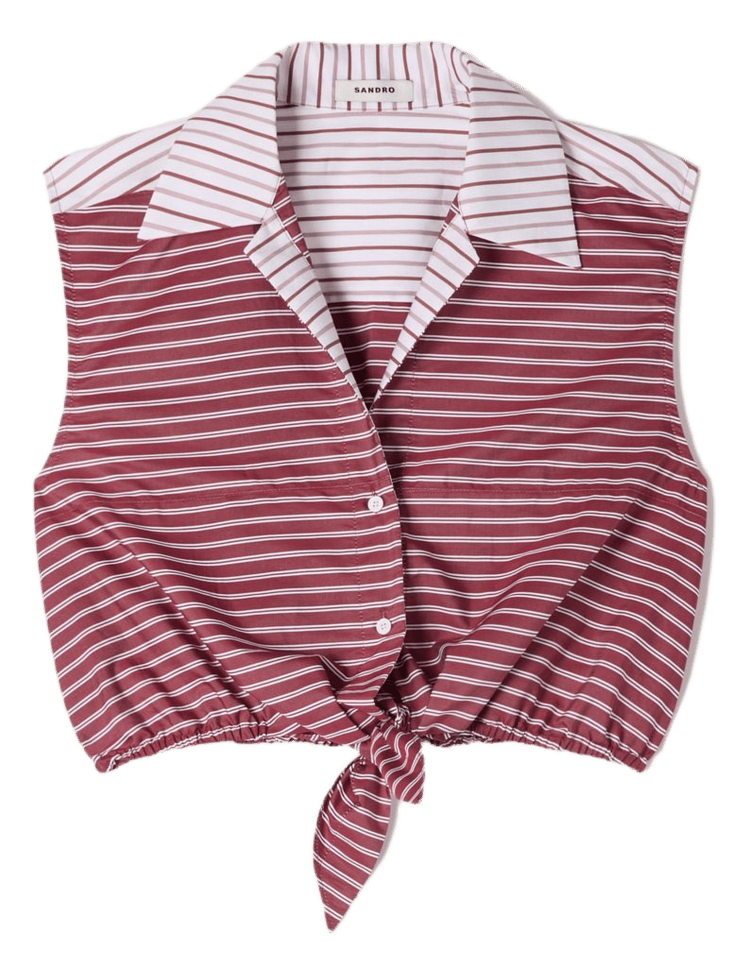 Chemise col classique en coton SANDRO Rouge