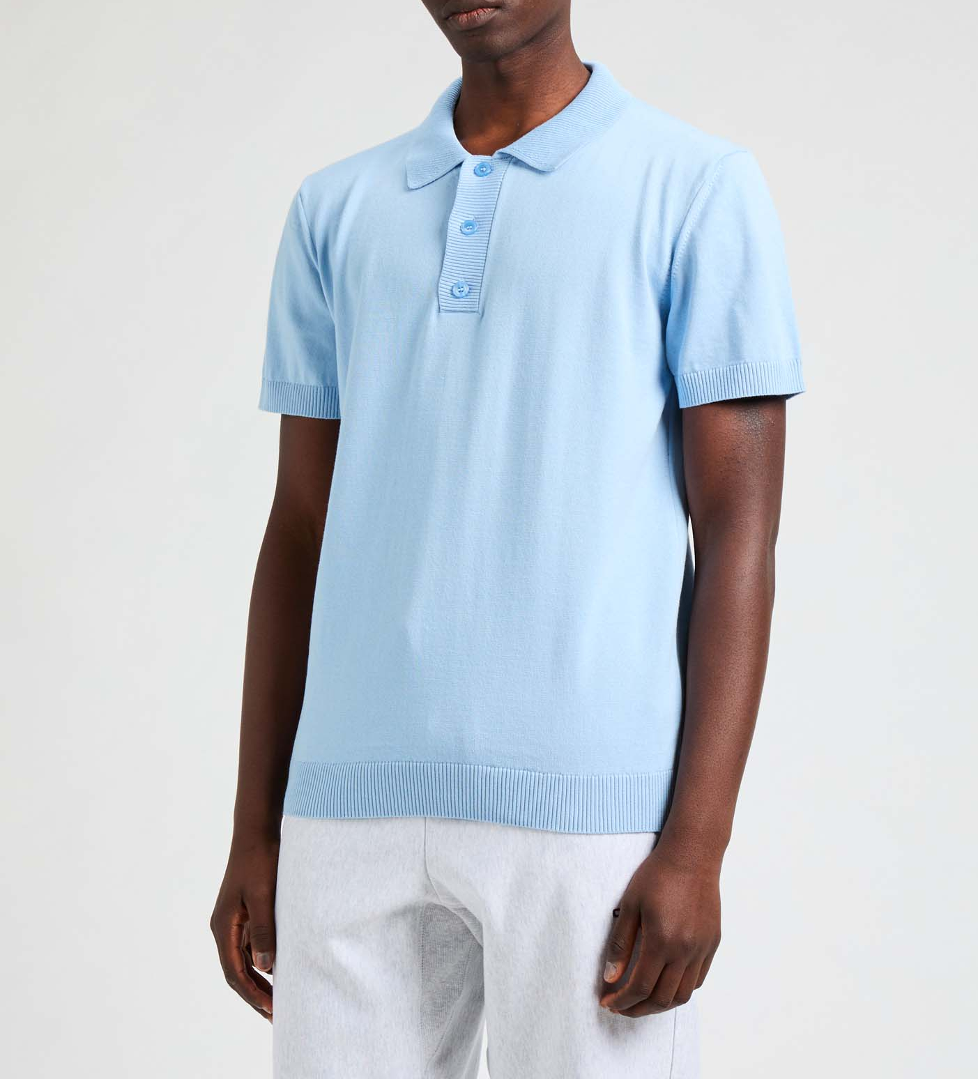 Cotton polo shirt  AU PRINTEMPS PARIS Blue