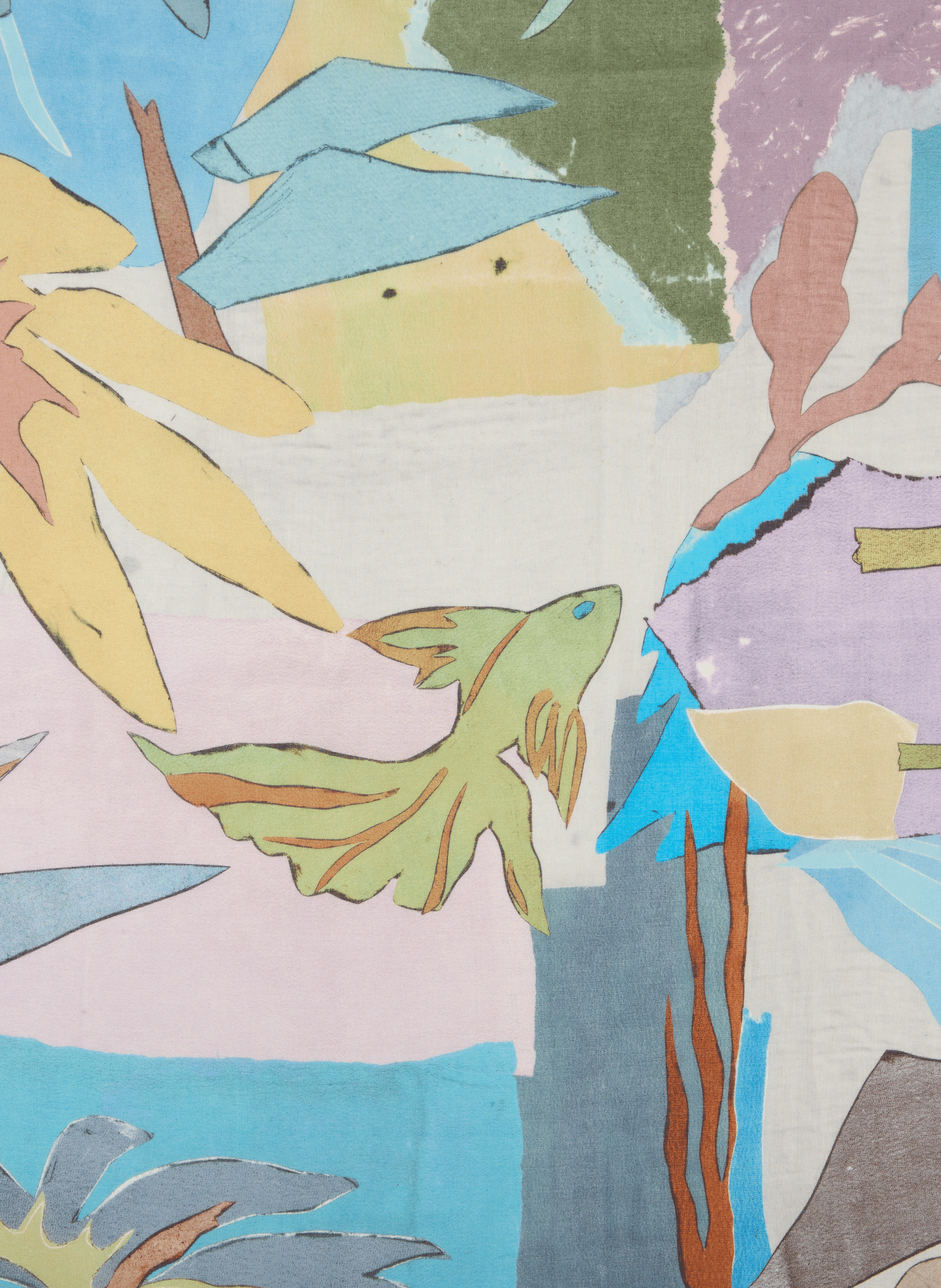 Foulard River Collage en coton PAUL SMITH Bleu