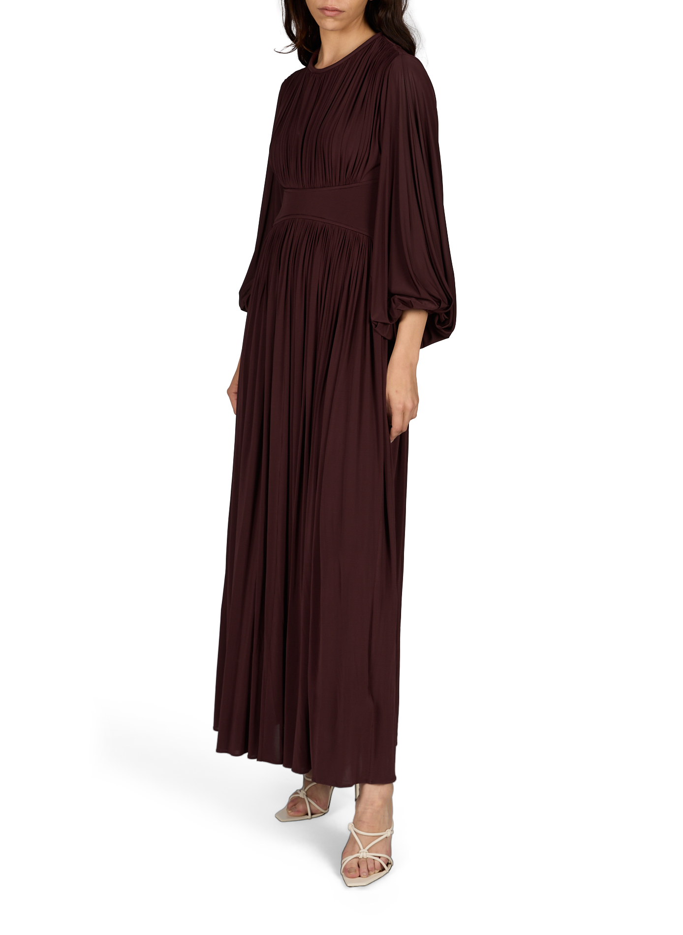 Ruched dress with batwing sleeves Luna ZIMMERMANN Red