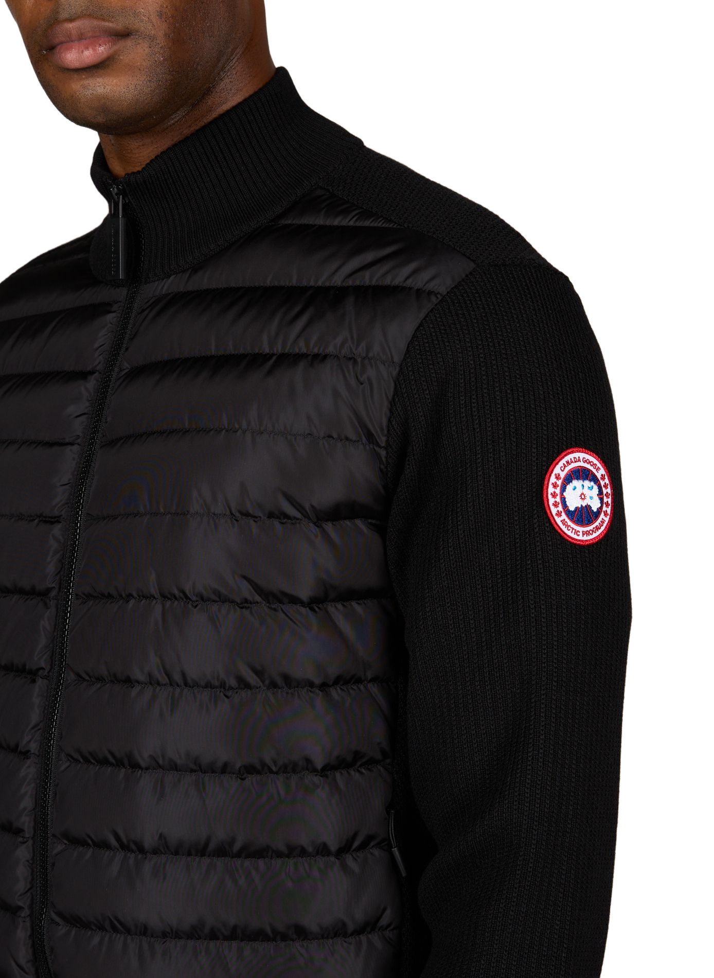 Veste Bi-matière ajustée en laine CANADA GOOSE Noir