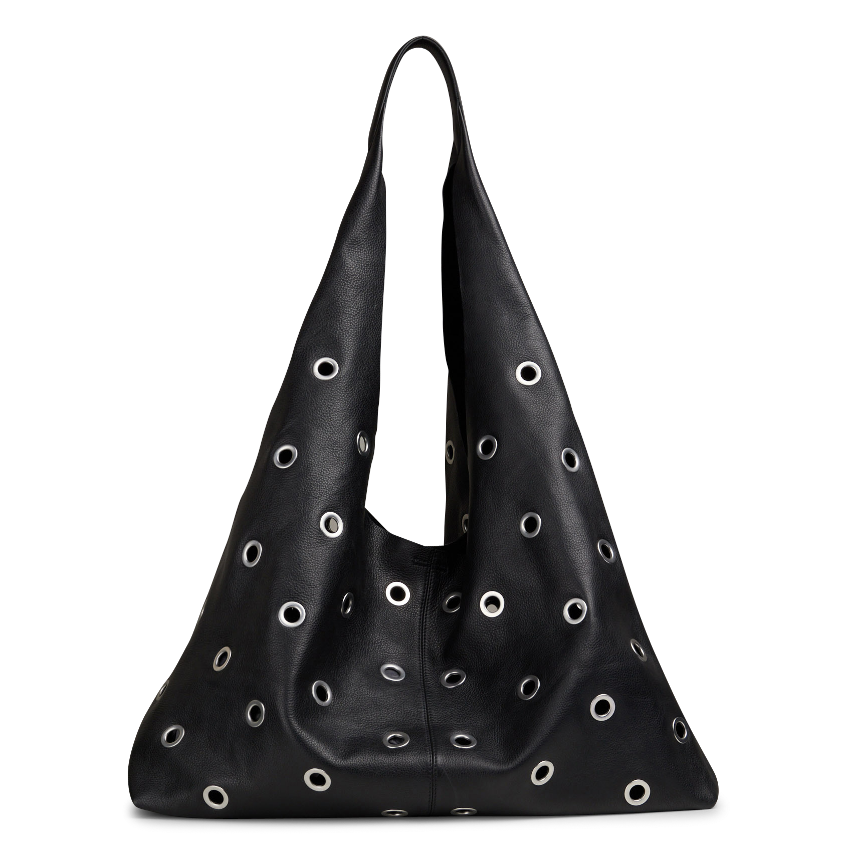 Sac porté épaule en cuir hobo xl IKKS Noir