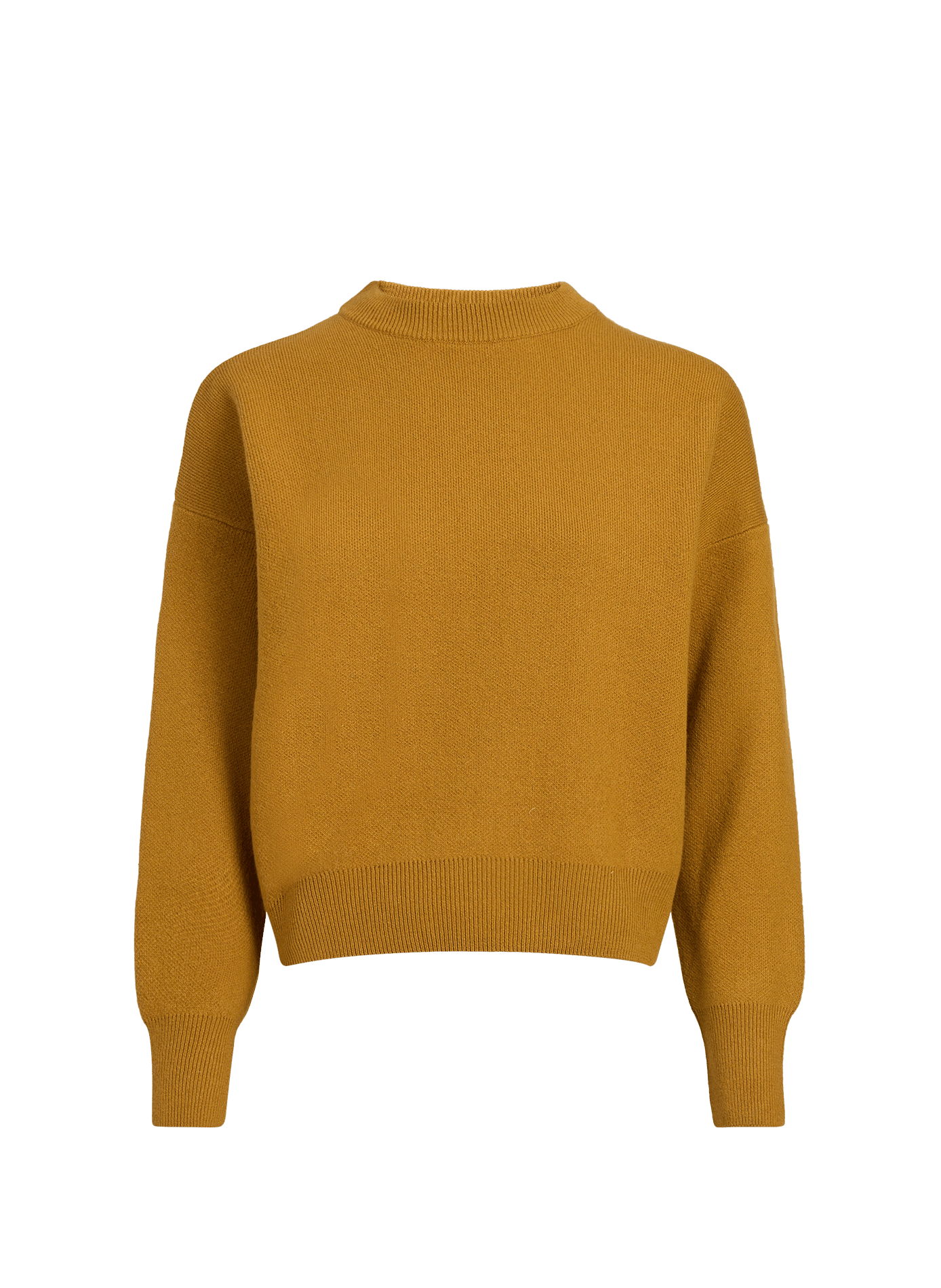 Rundhalsausschnitt-Pullover aus Wolle SAISON 1865 Gelb