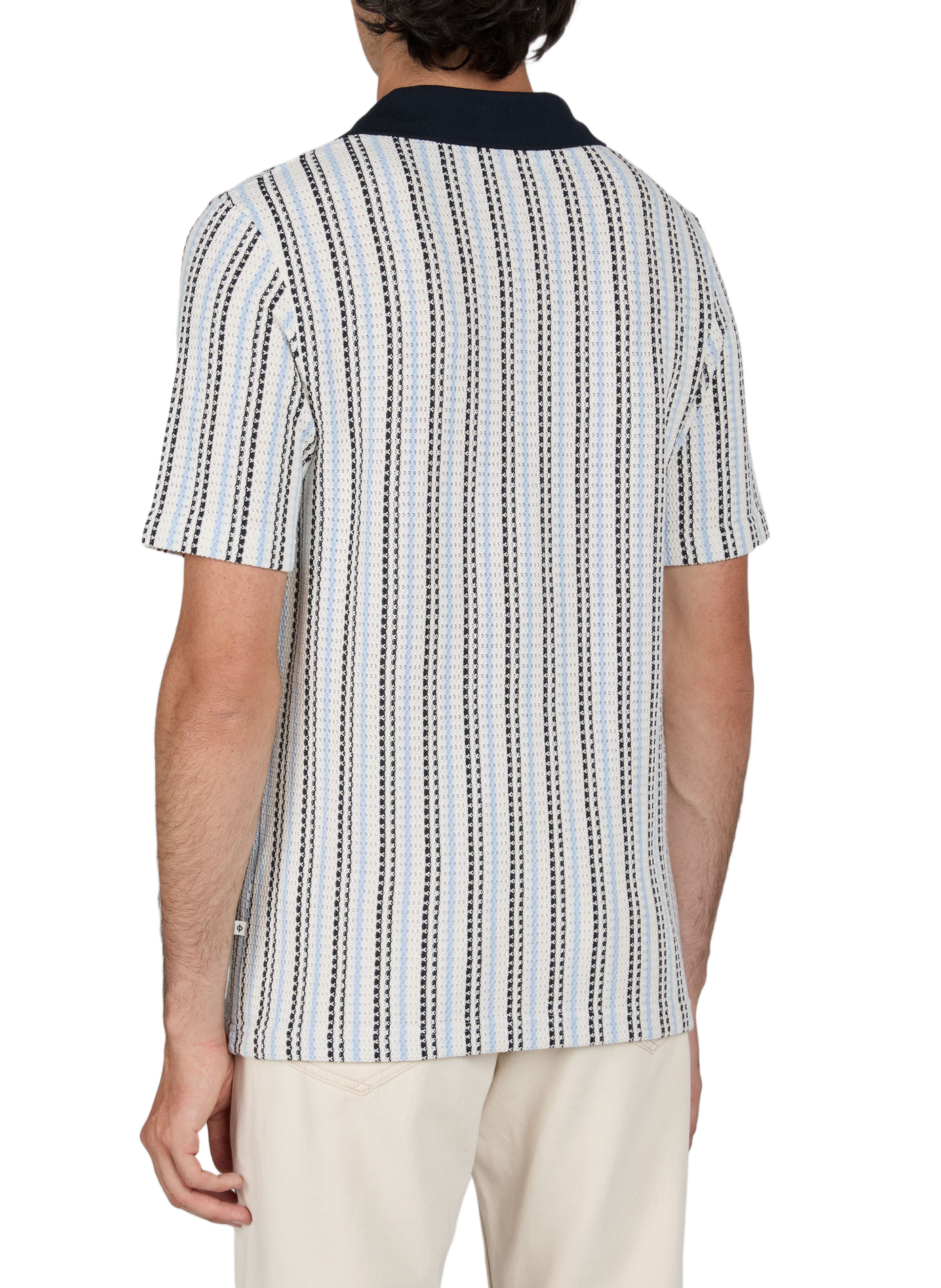 Short-sleeved striped Samac polo SAMSOE SAMSOE White