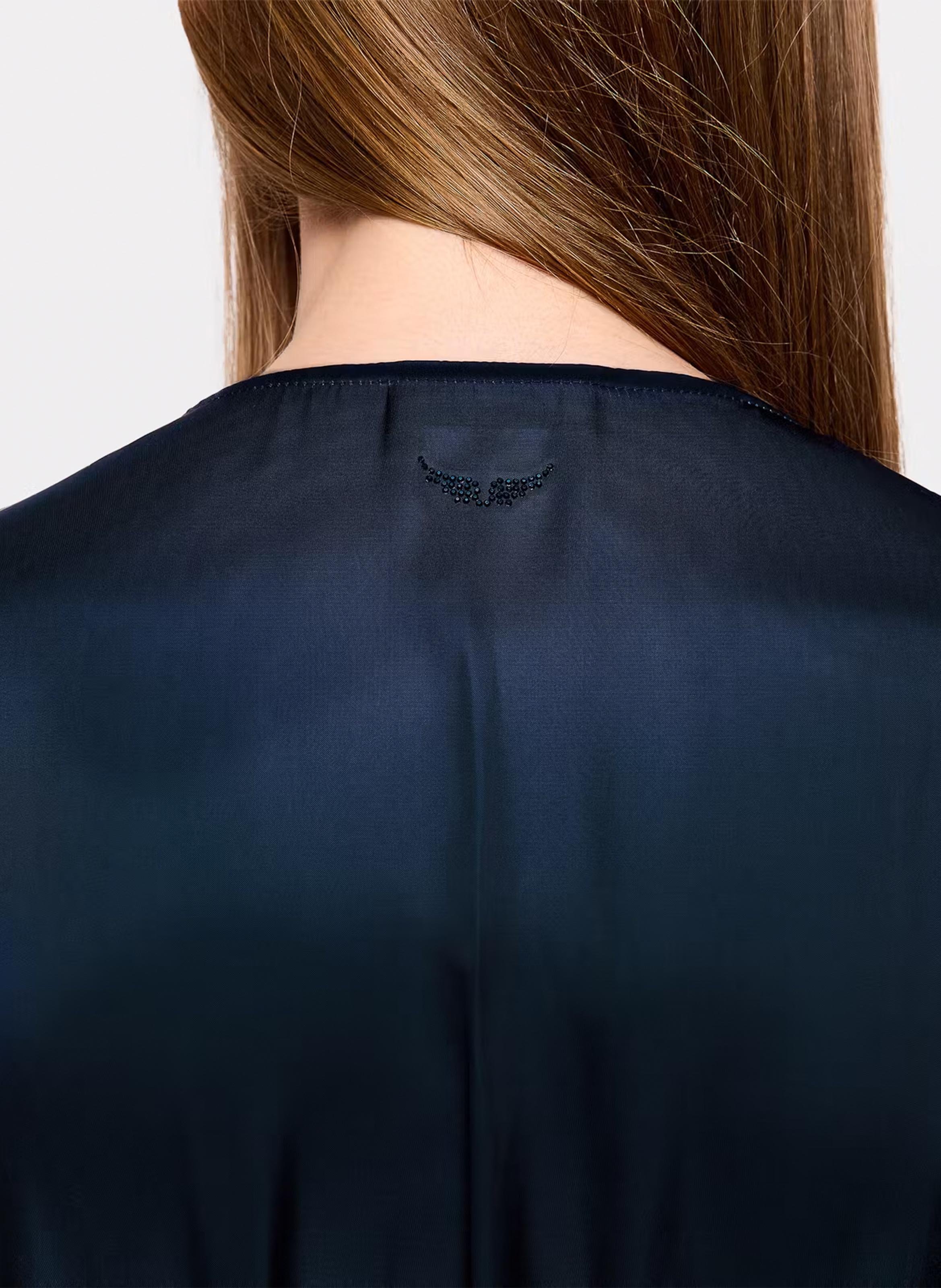 Robe courte col v satinée remoir ZADIG&VOLTAIRE Bleu