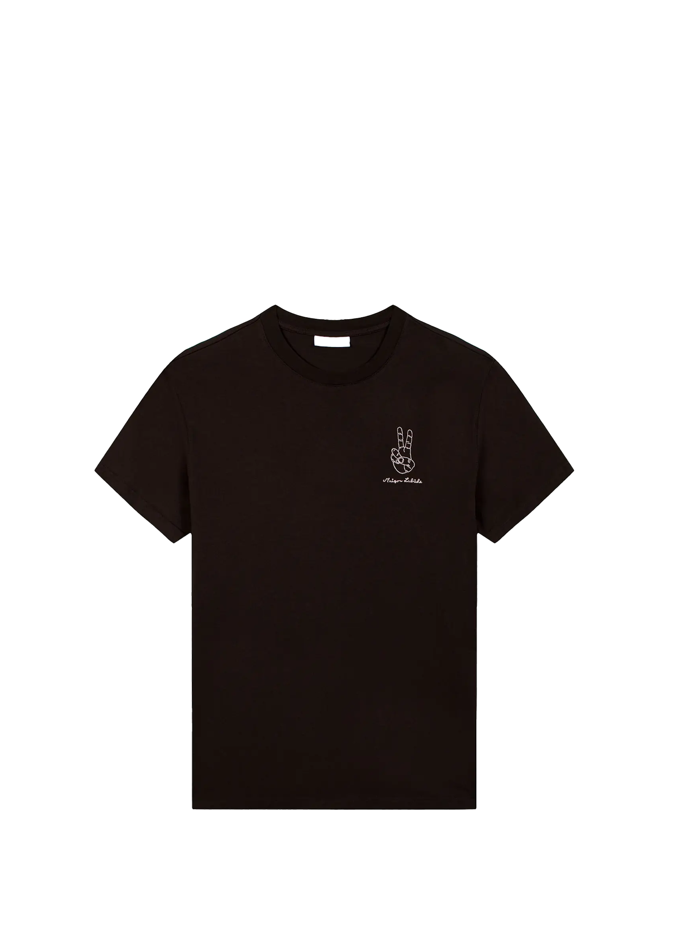 Embroidered cotton t-shirt MAISON LABICHE Brown