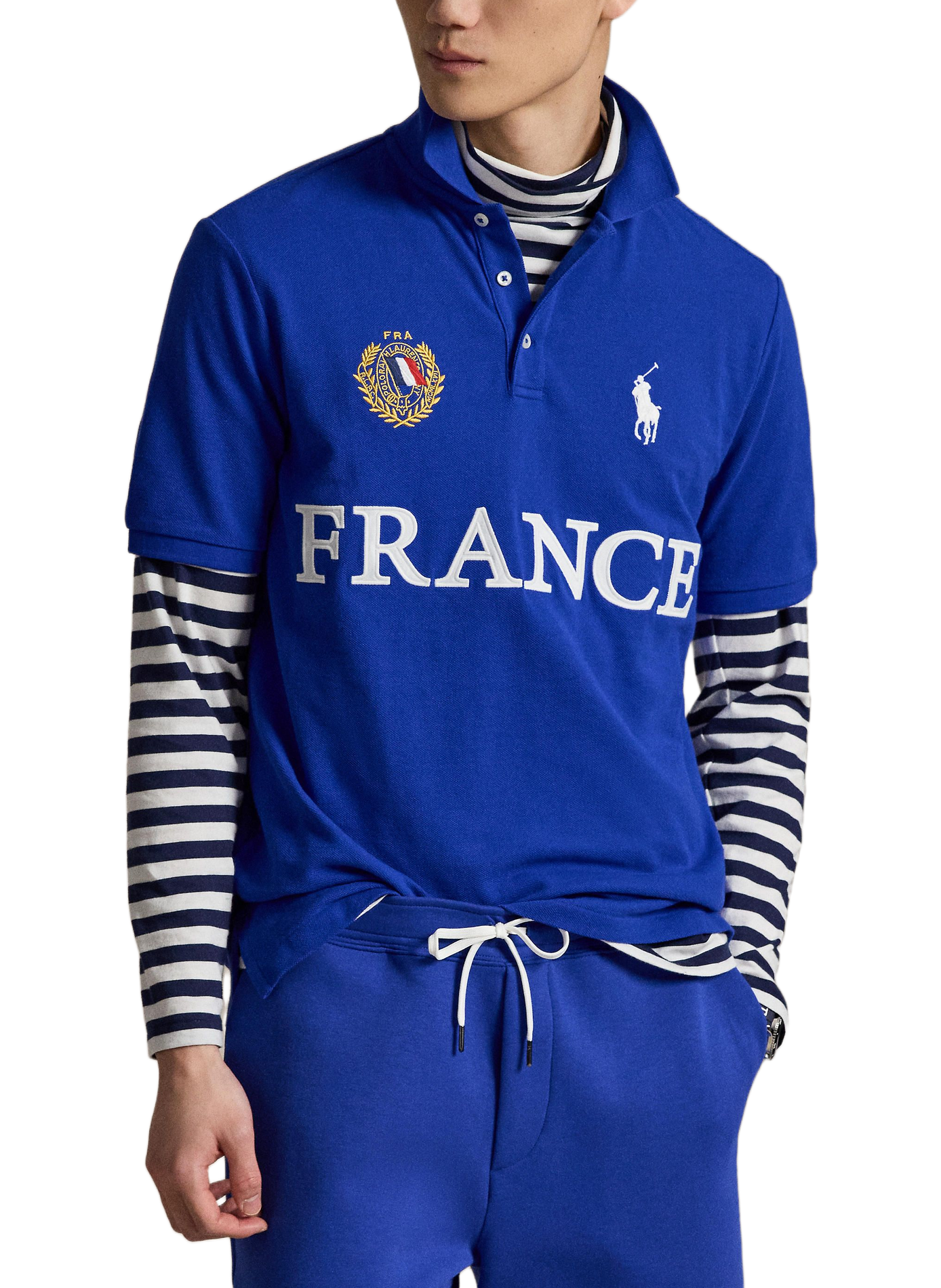 Rugby polo shirt from France in cotton POLO RALPH LAUREN Blue