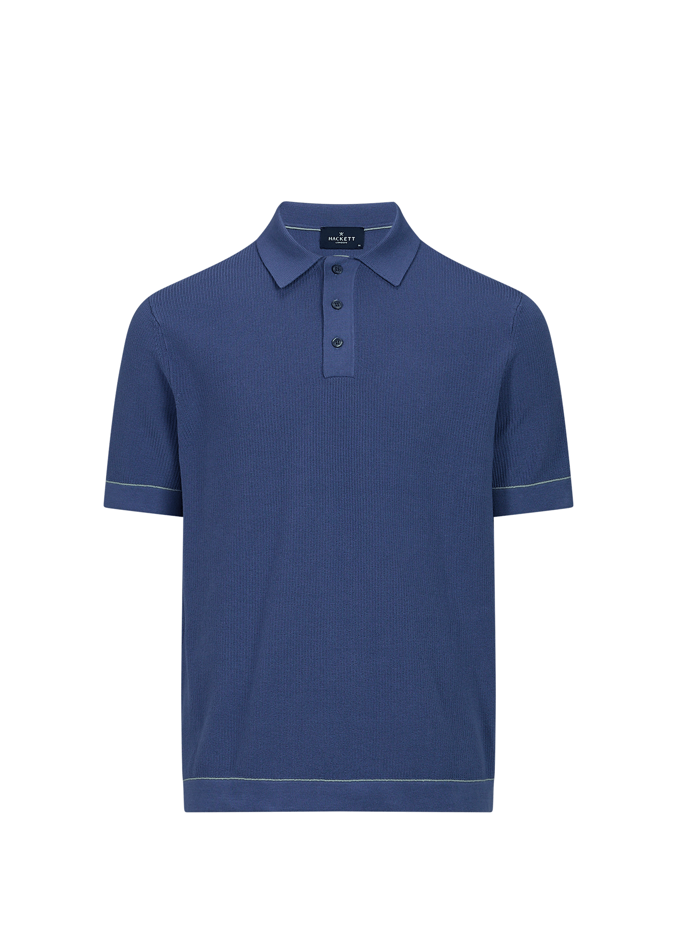 Ribbed Cotton Polo HACKETT Blue