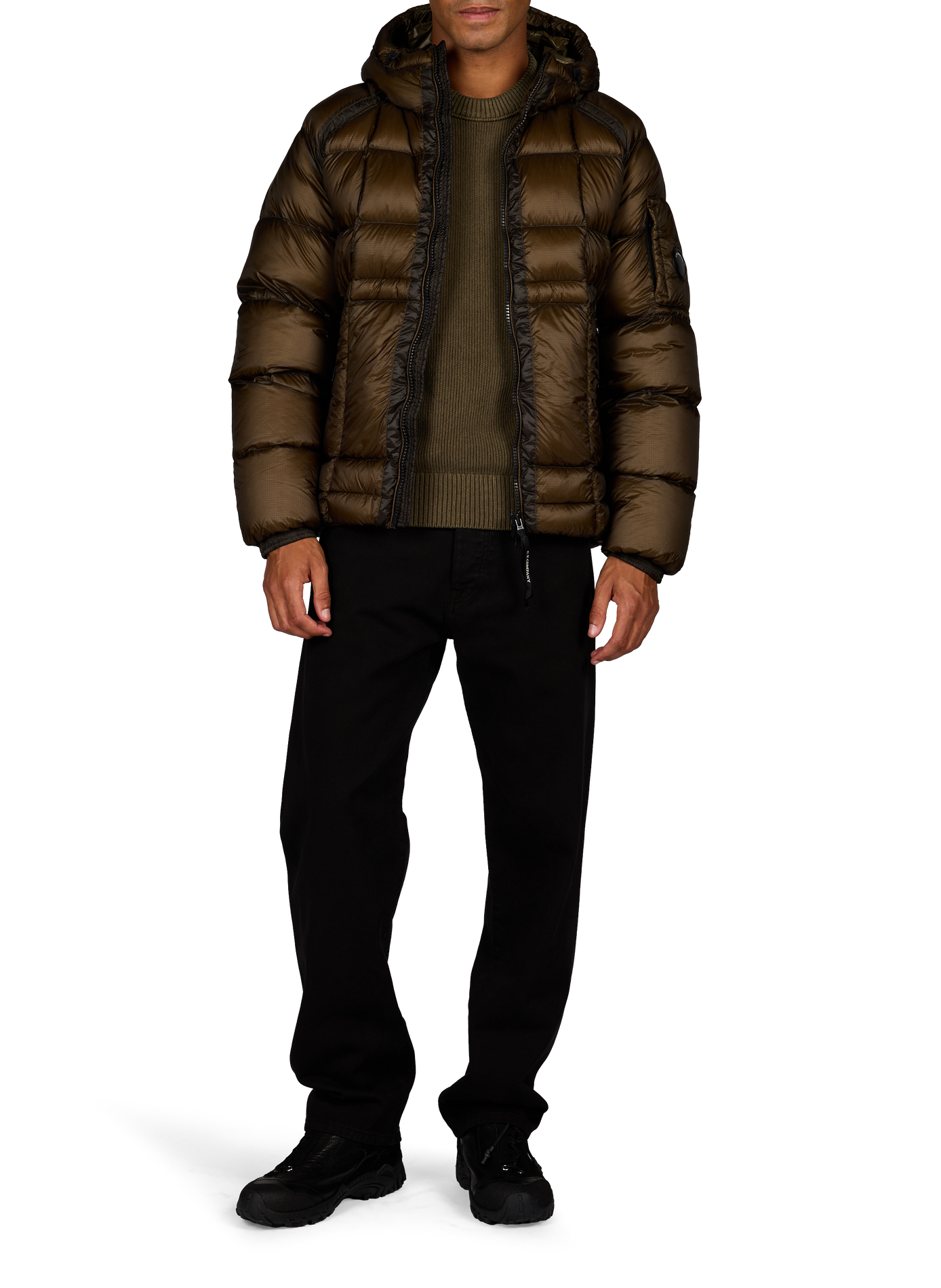 Doudoune matelassée à capuche CP COMPANY Kaki