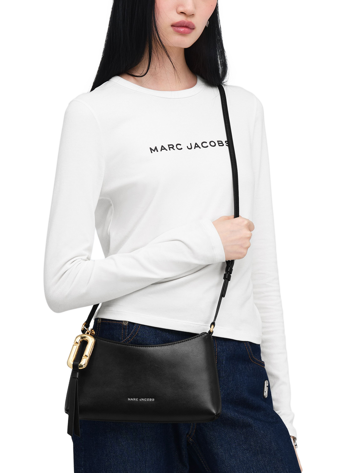 Sac convertible The Scene Mini en cuir MARC JACOBS Noir