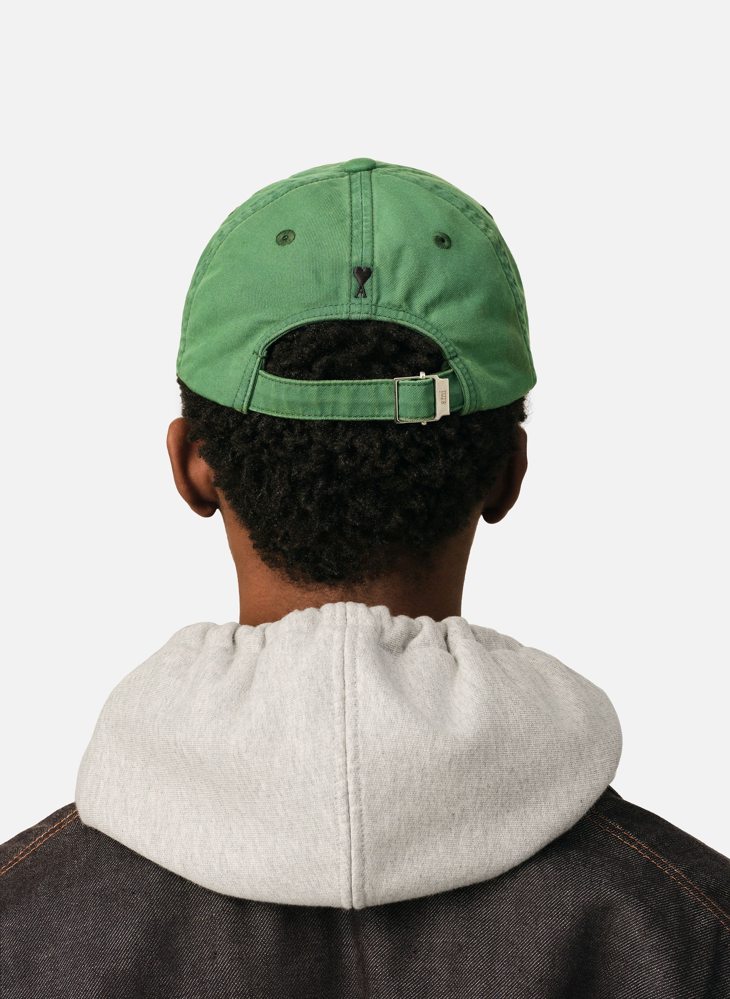 Casquette unisexe en coton "don't forget to love" AMI PARIS Vert