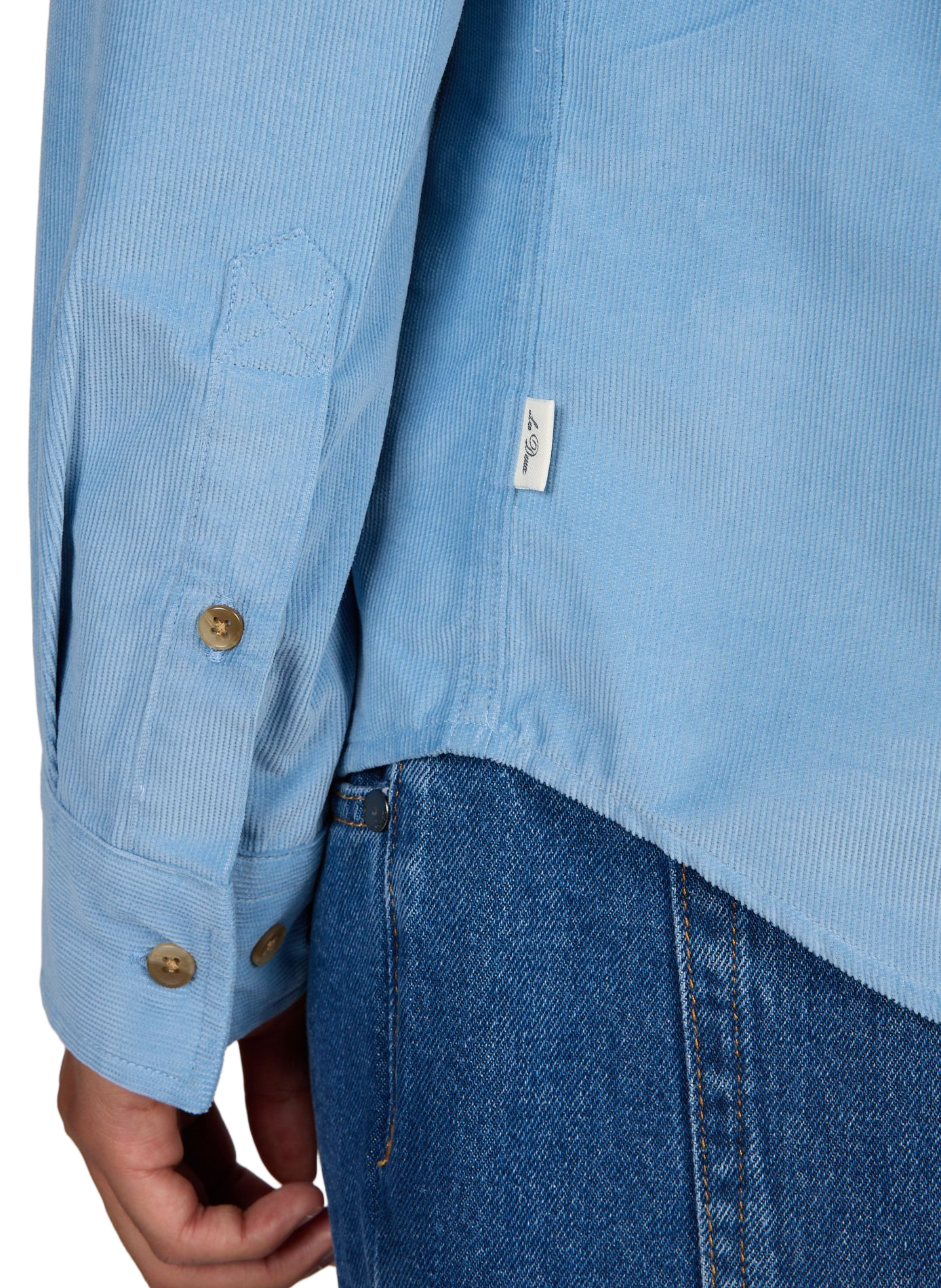 Solid button-down shirt LES DEUX Blue