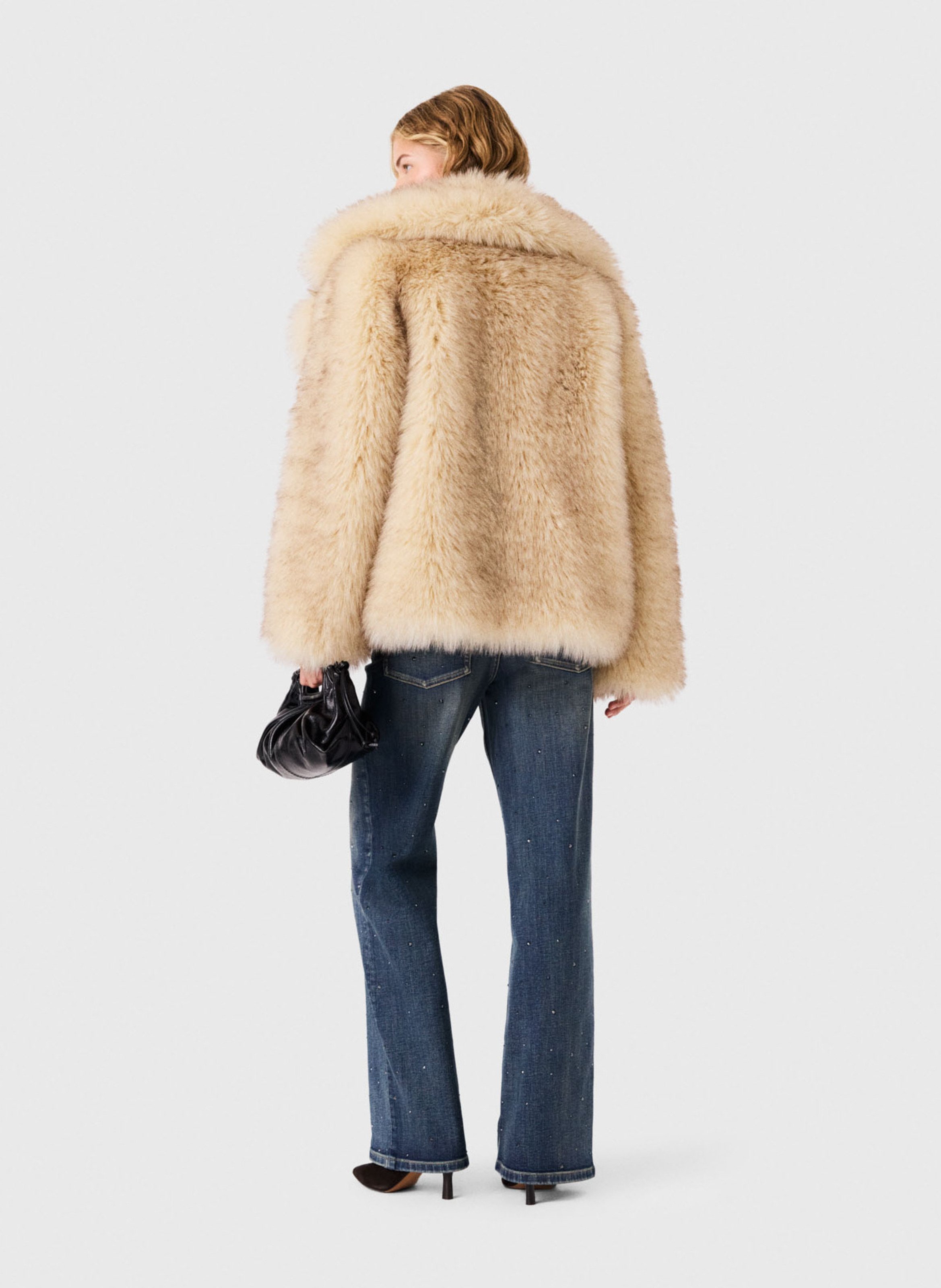 Manteau court oversize MAJE Beige