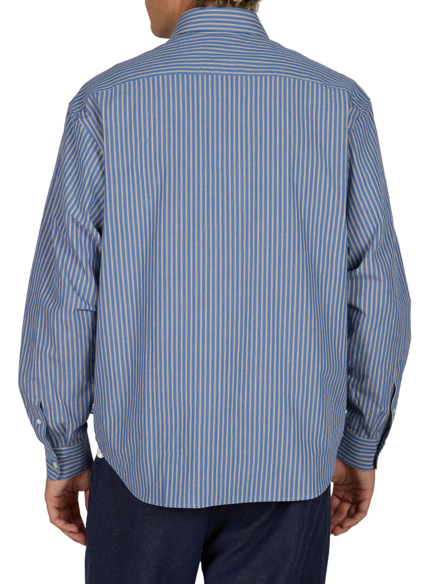 Loose-fitting Striped Shirt OLOW Blue