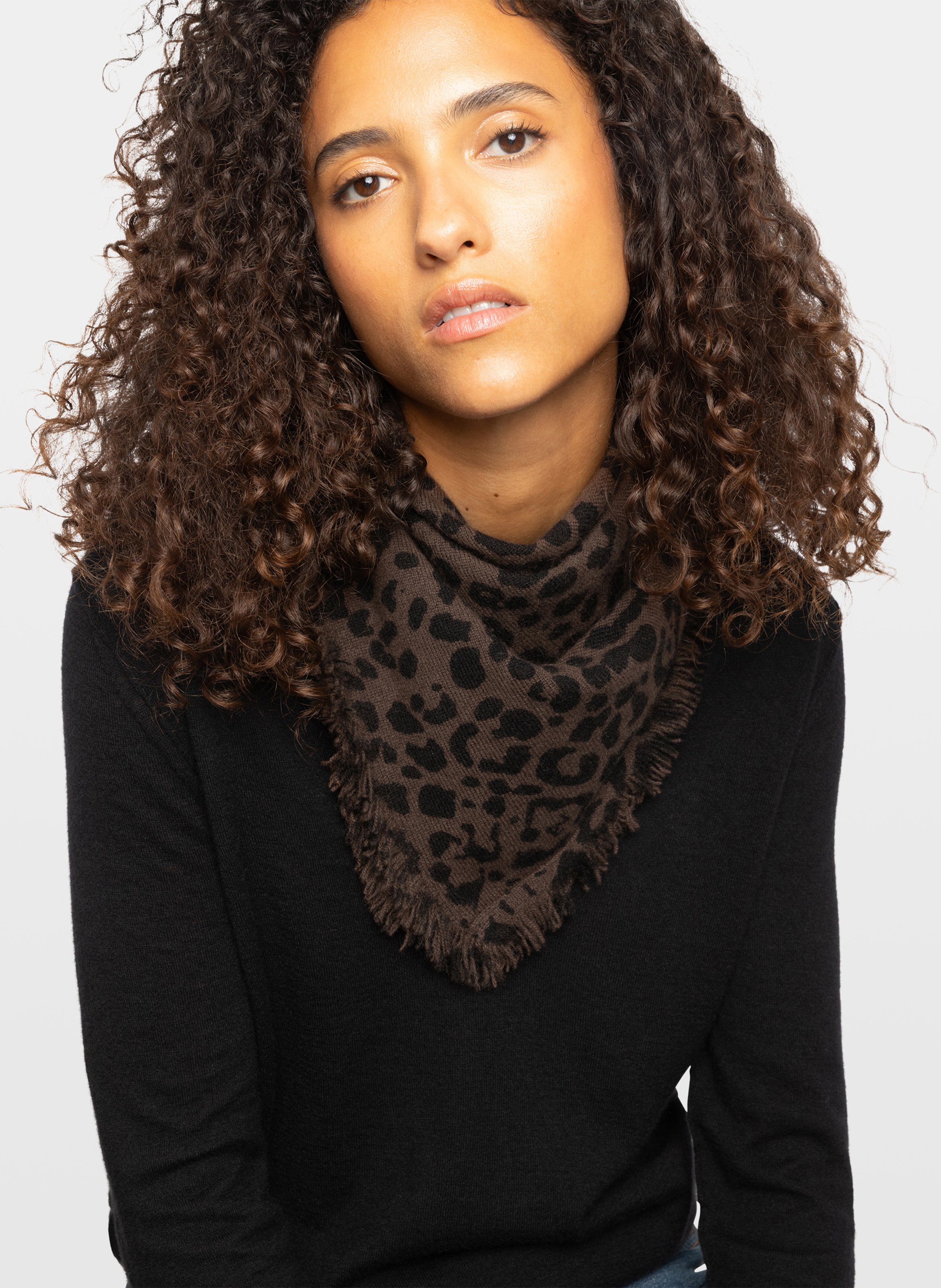 Echarpe en cachemire stevie leo ZADIG&VOLTAIRE Marron