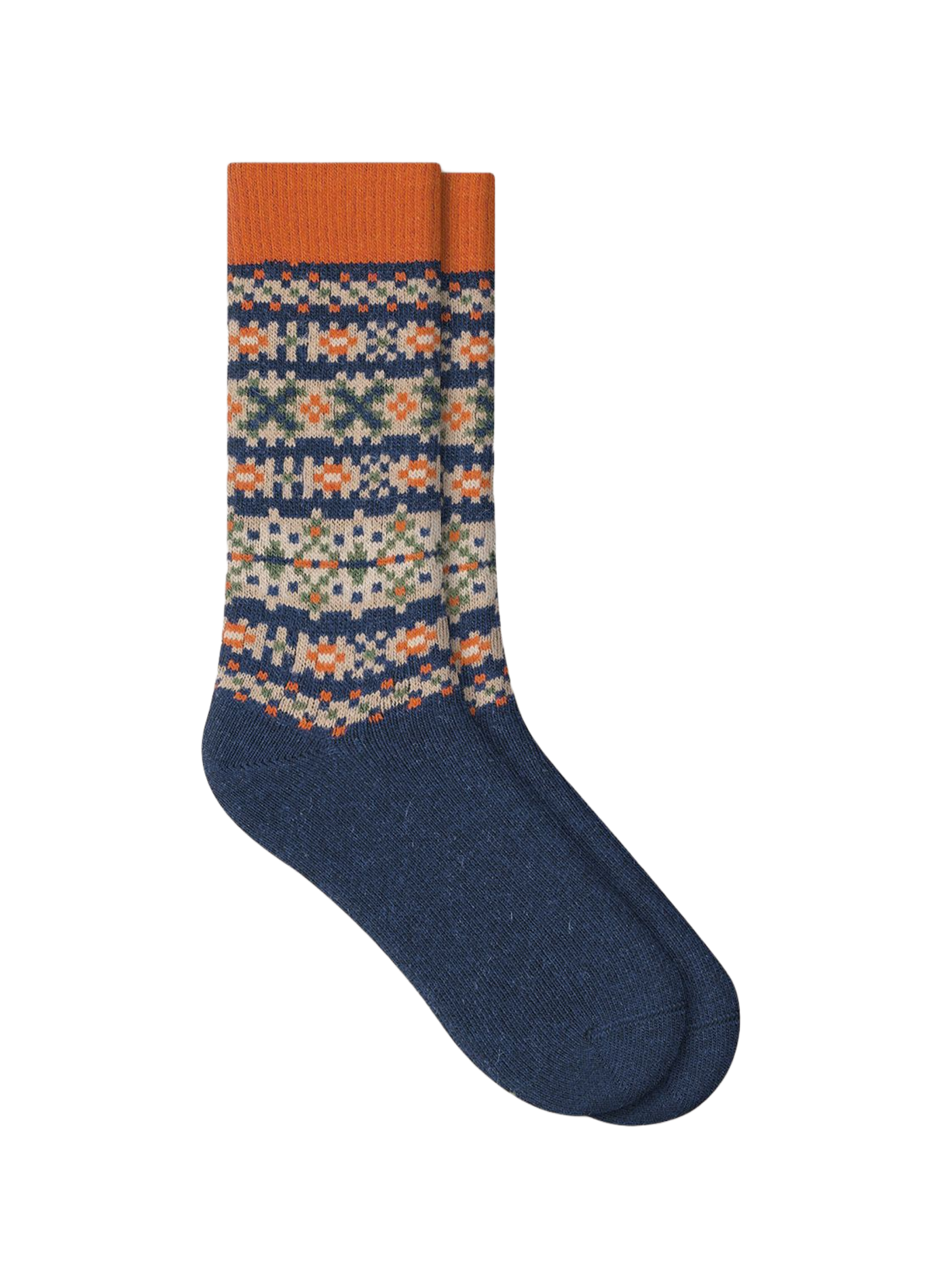 Jacquard-pattern socks BLEUFORÊT Blue