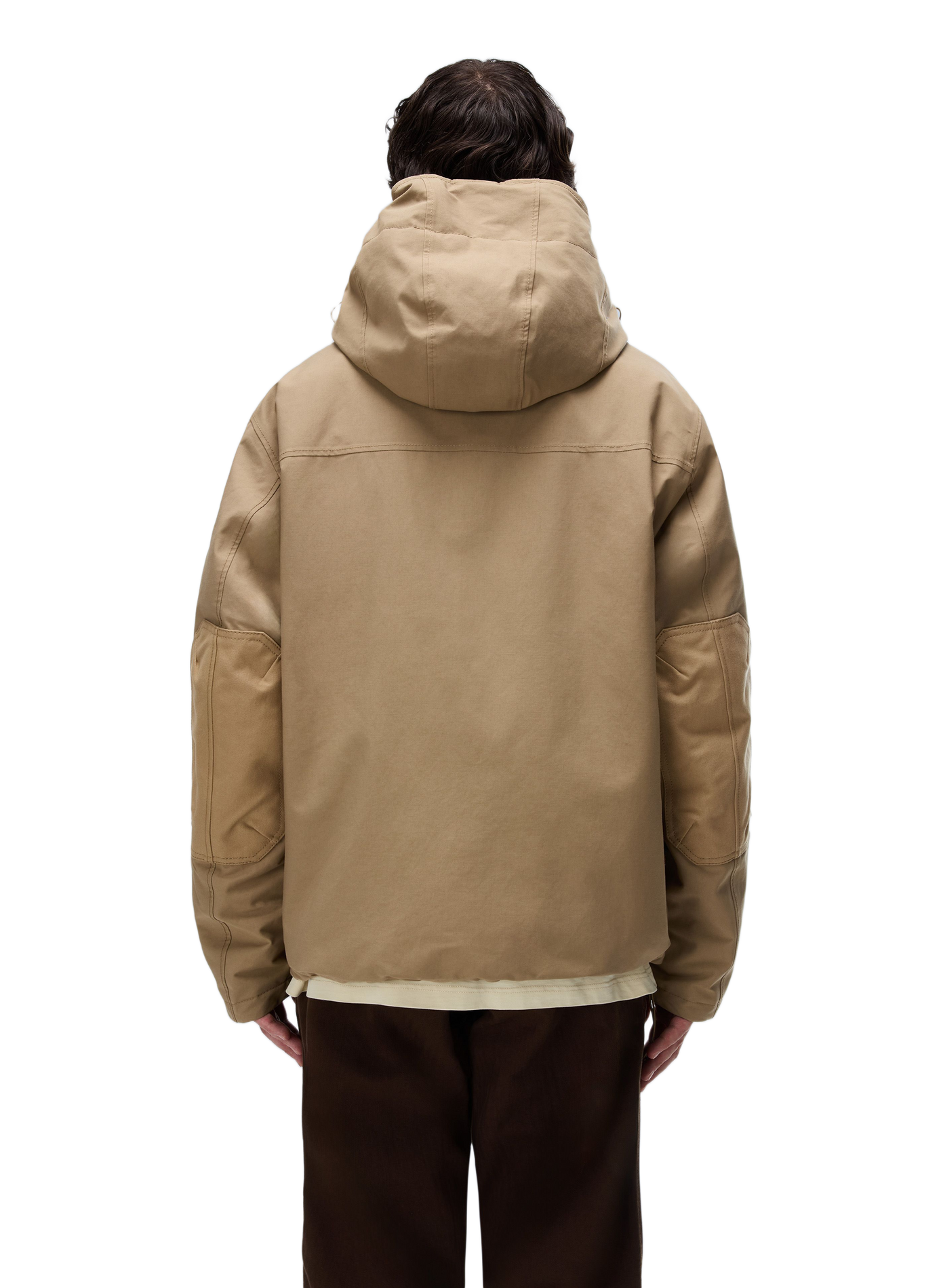 Plain oversized hooded parka NAPAPIJRI Brown