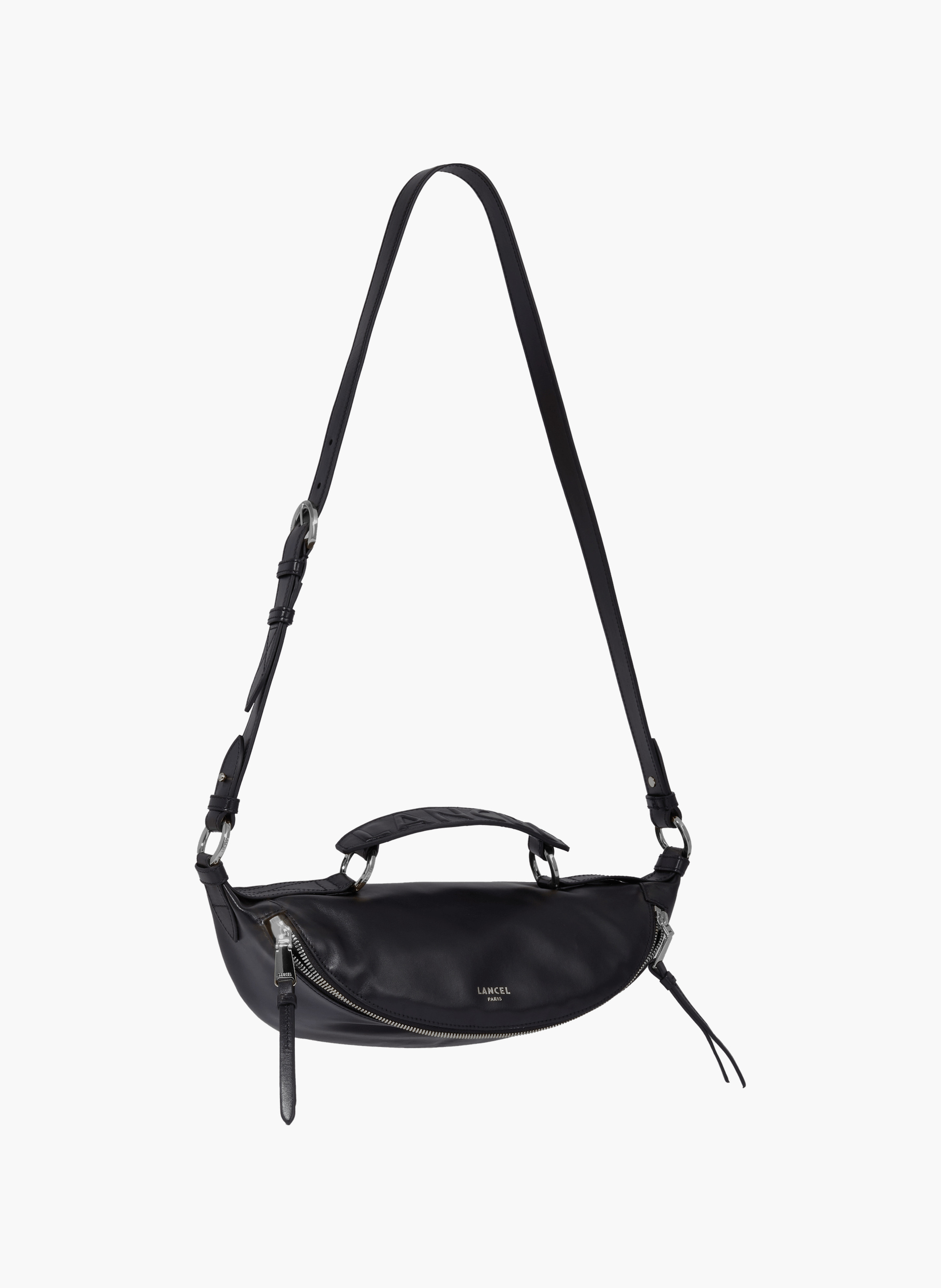 Sac porté croisé s origami de lancel en cuir LANCEL Noir