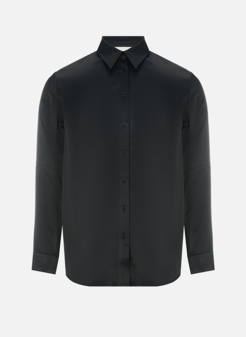 Black satin effect shirt SEASON 1865 