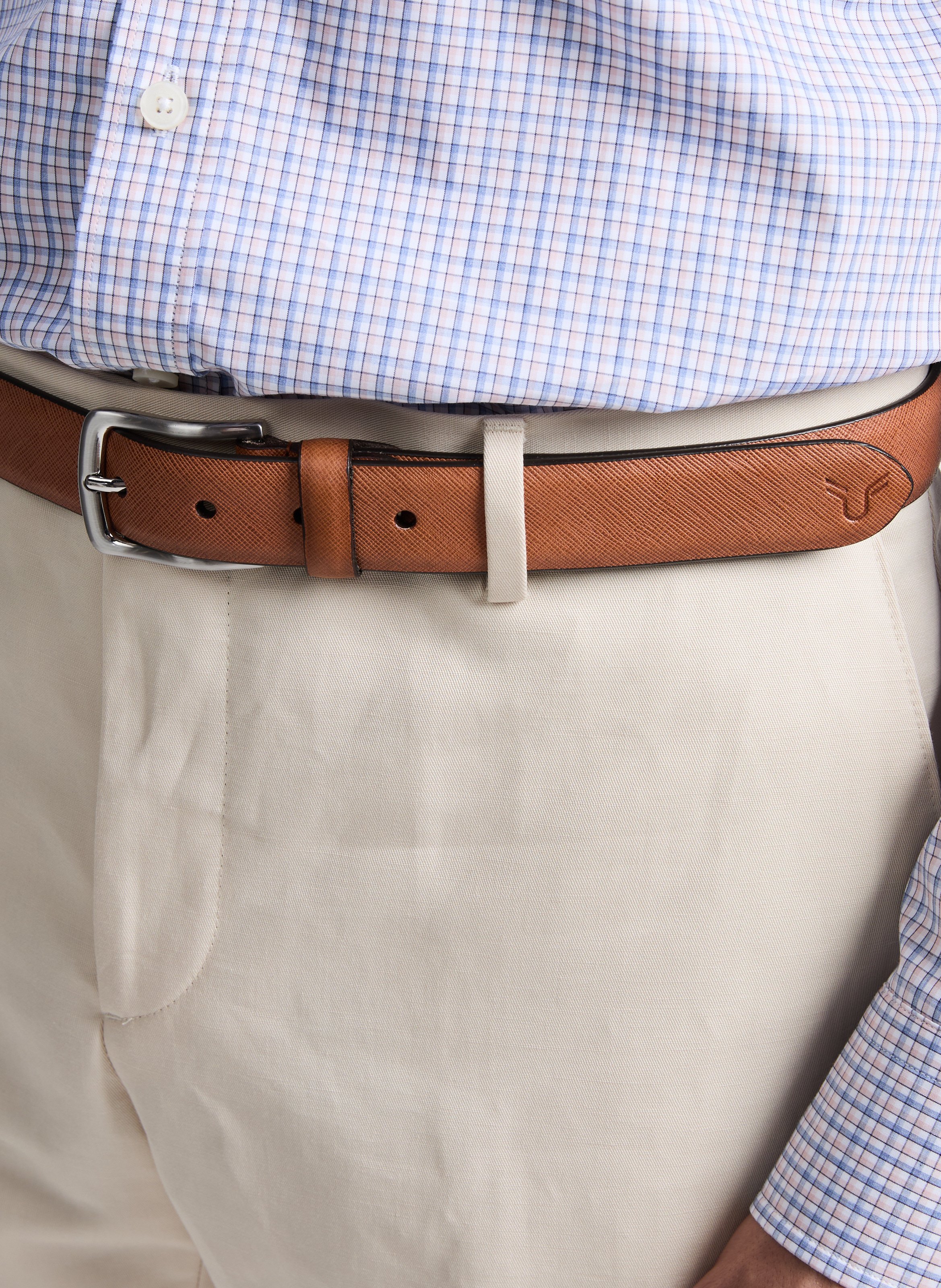 Fred leather belt MADE IN CED Brown