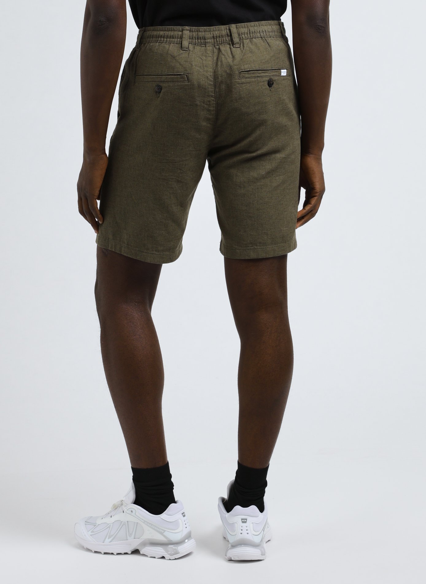 Cotton and linen shorts SELECTED Green