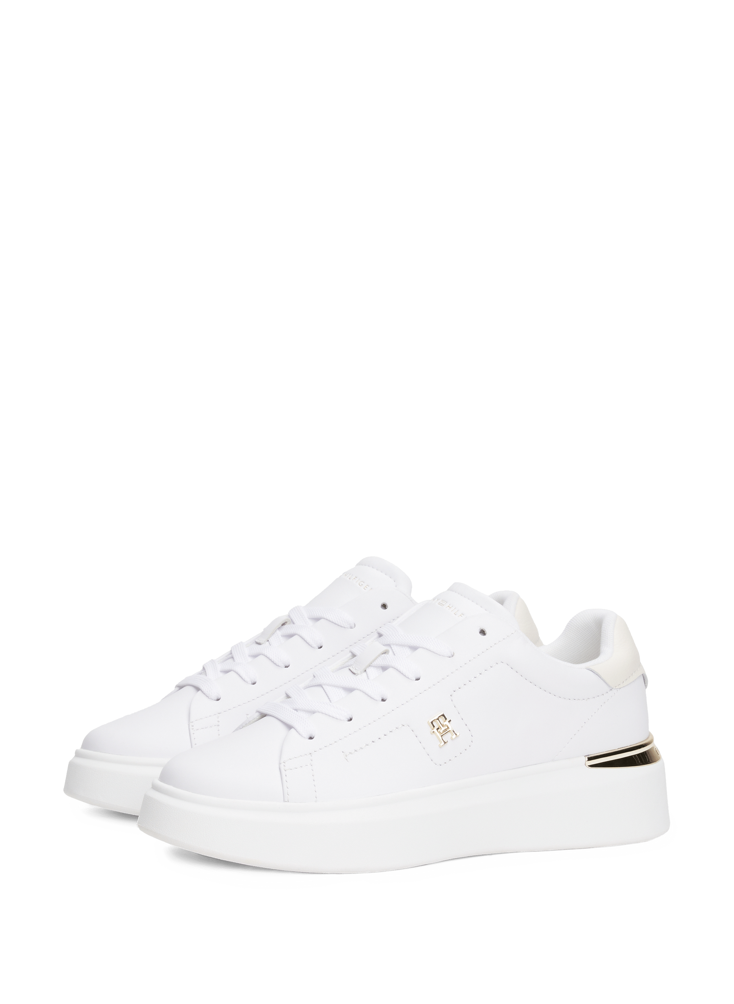 Baskets basses en cuir  TOMMY HILFIGER Blanc