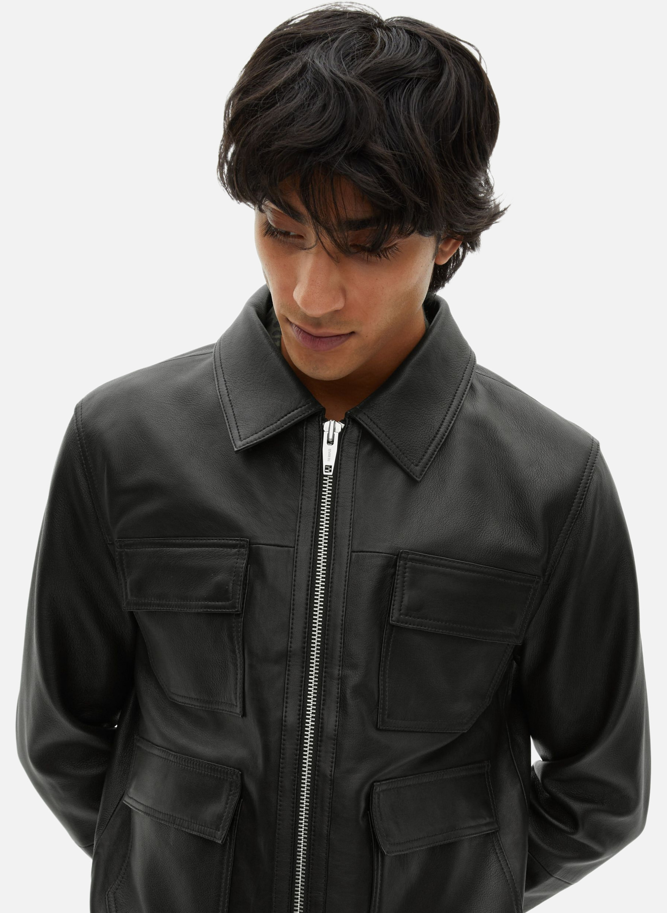 Blouson en cuir THE KOOPLES Noir