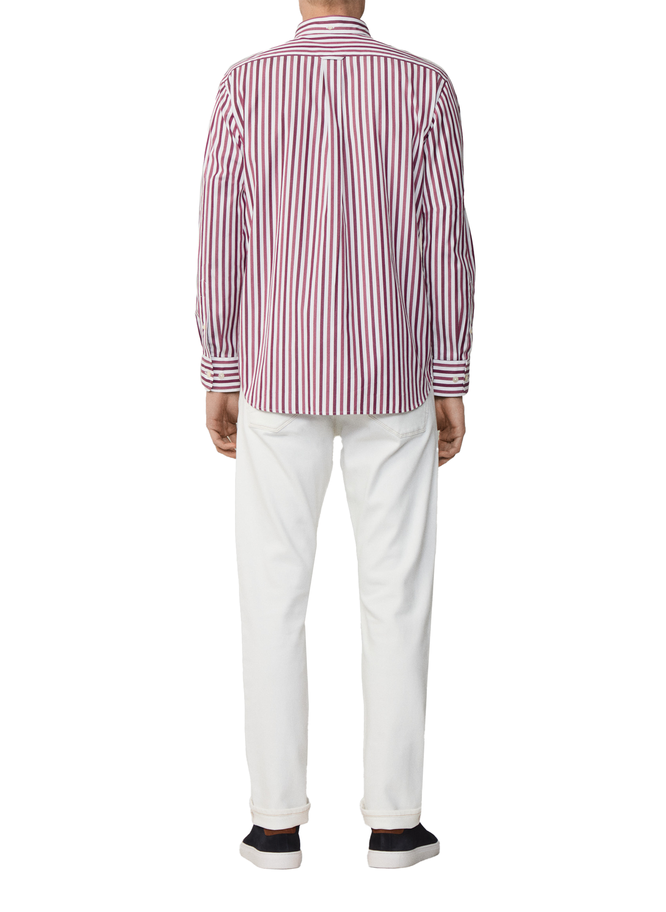 Chemise à rayures en coton FACONNABLE Rouge