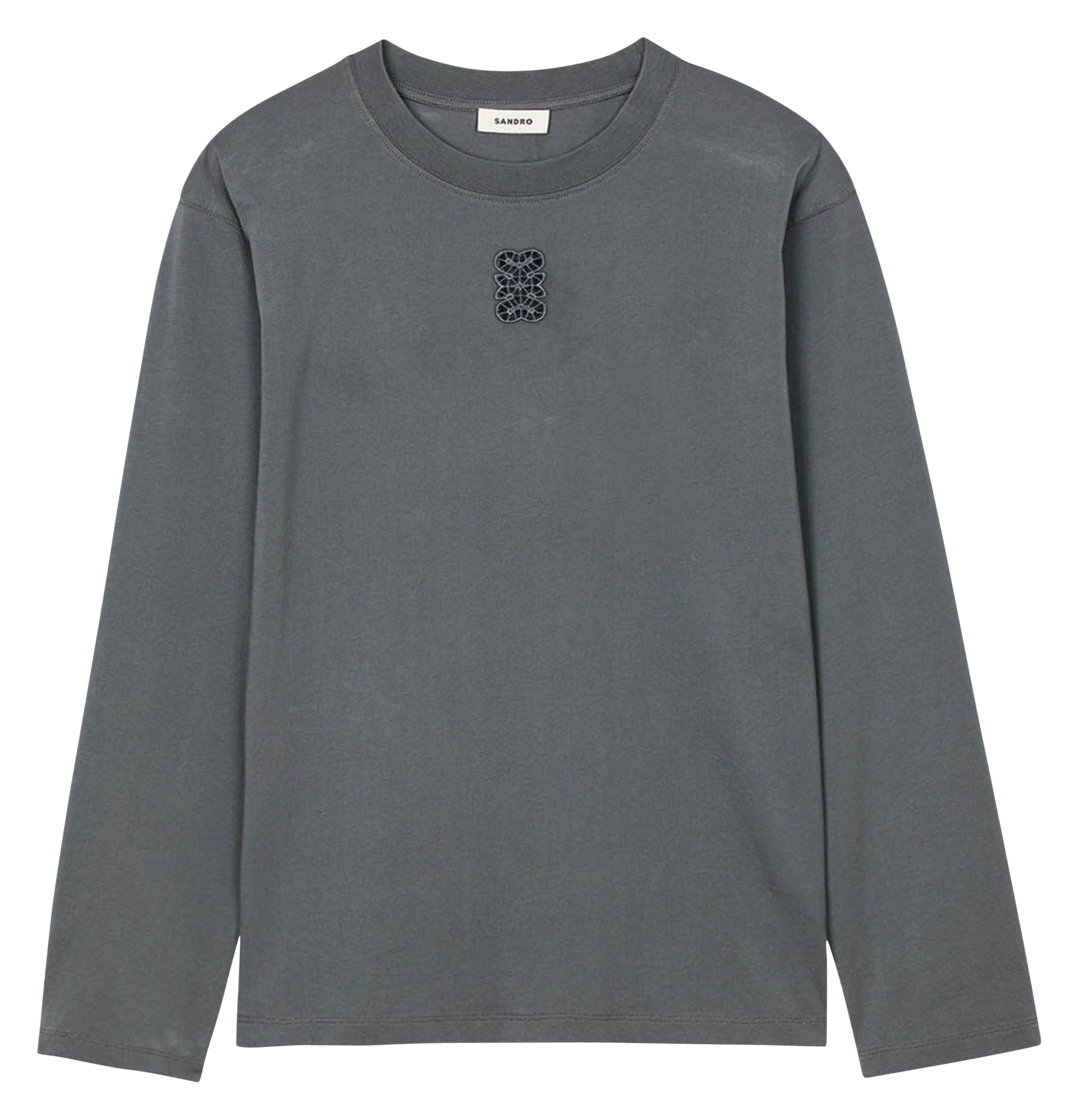 Tee-shirt droit en coton SANDRO Gris