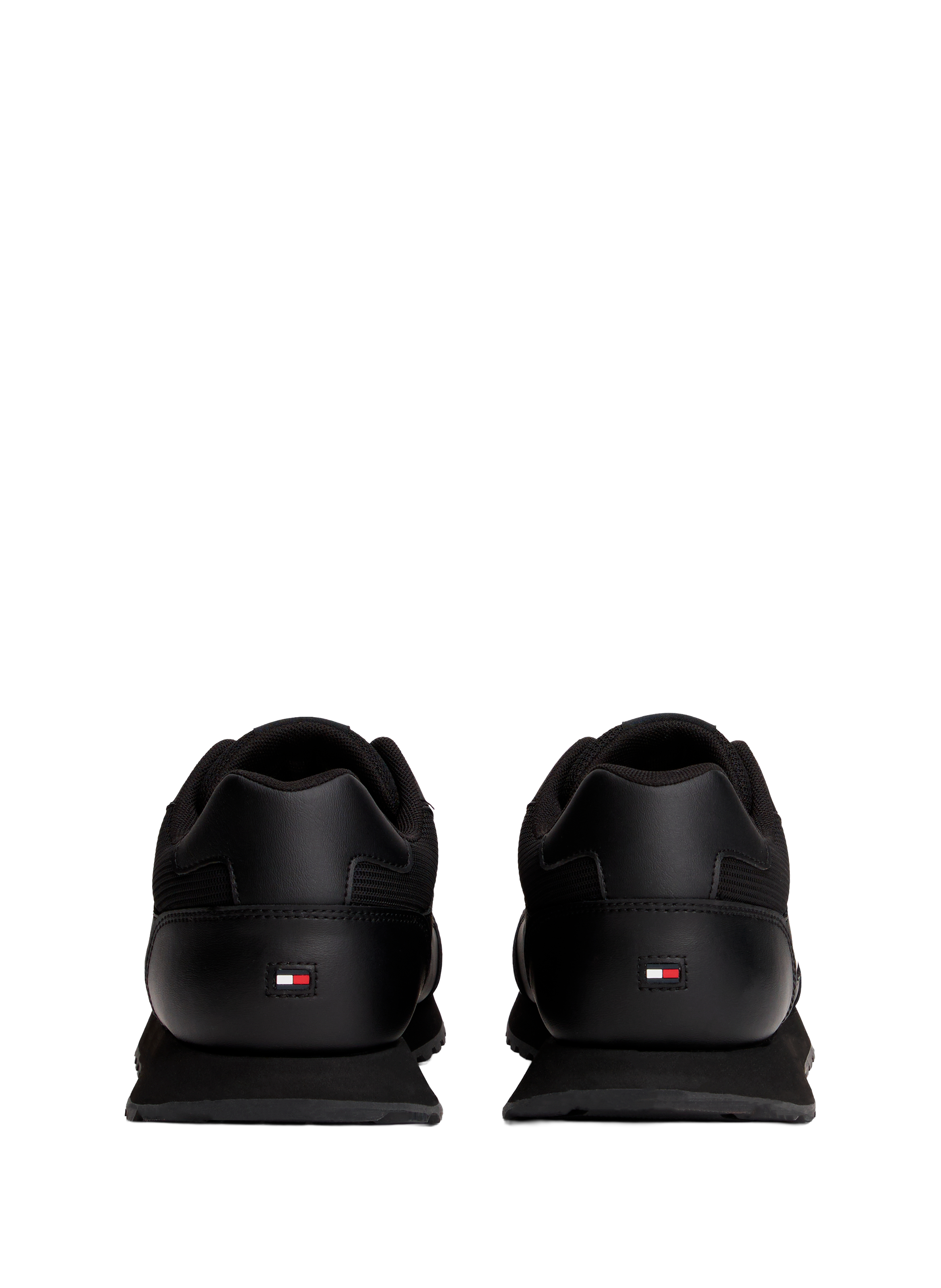 Iconic leather chunky sneakers TOMMY HILFIGER Black