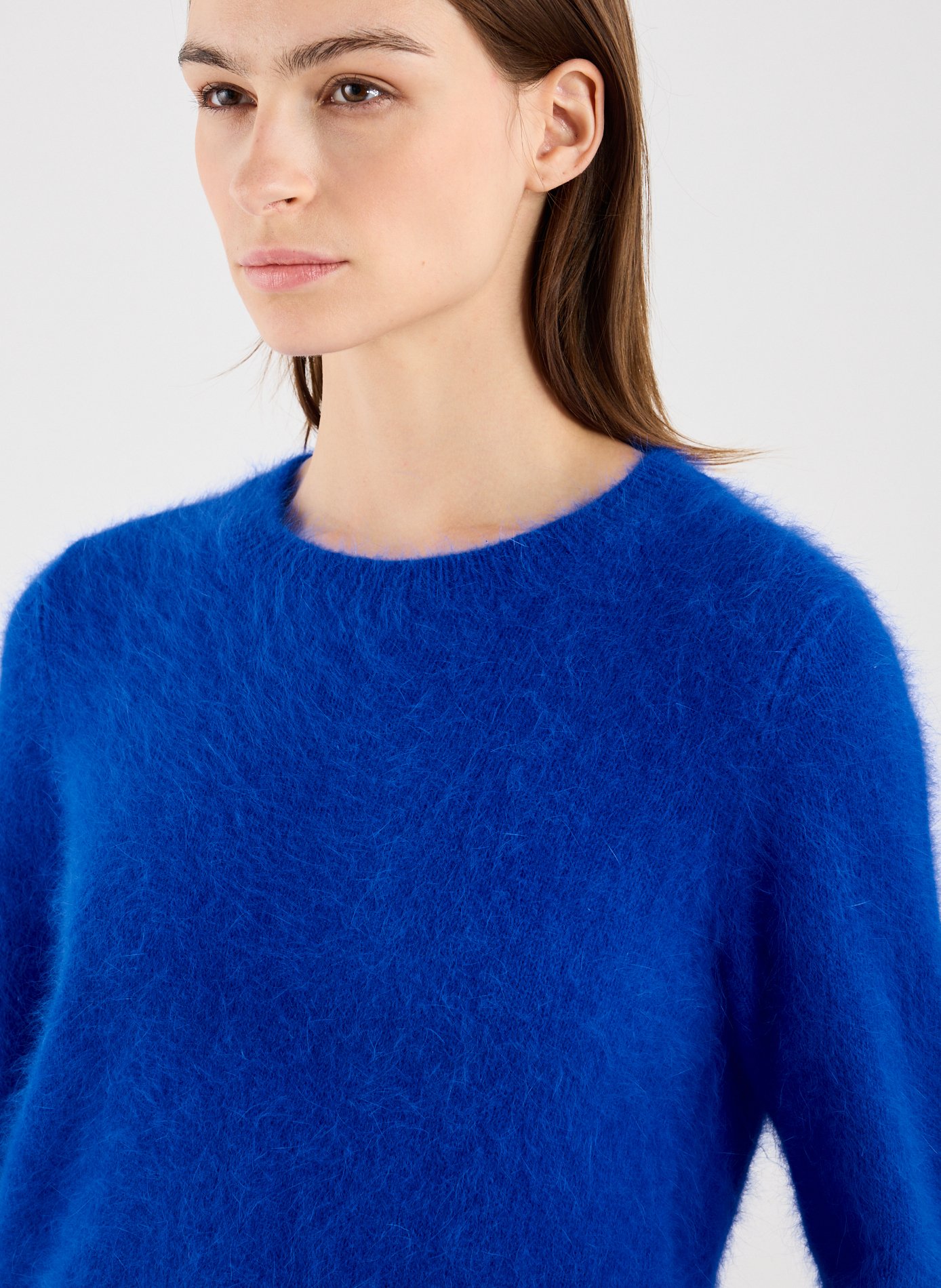 Pull duveteux en angora BELLEROSE Bleu
