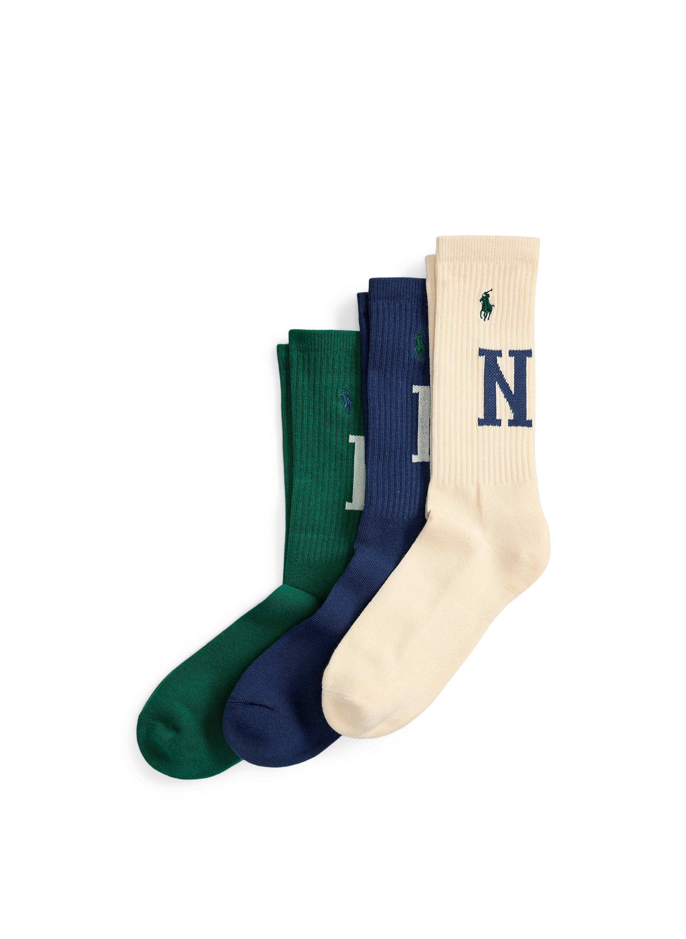 POLO RALPH LAUREN Pack of three pairs of cotton-blend socks Multicolour