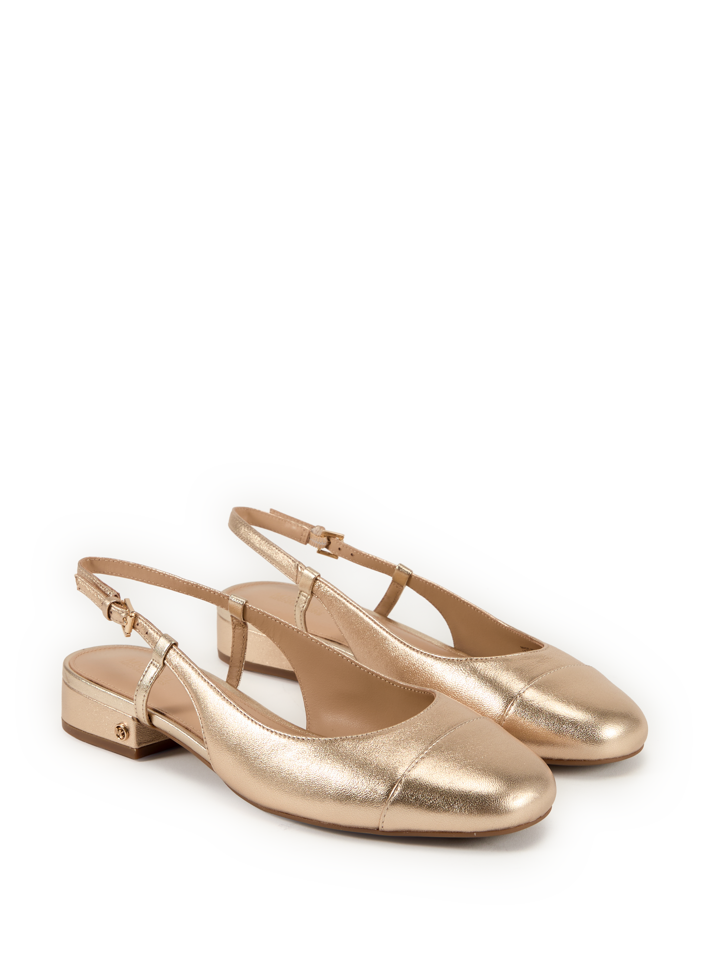 Sling-back brillantes en cuir MICHAEL KORS Doré