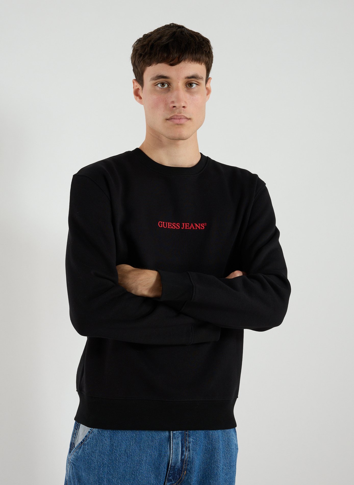 GUESS Cotton sweatshirt Black