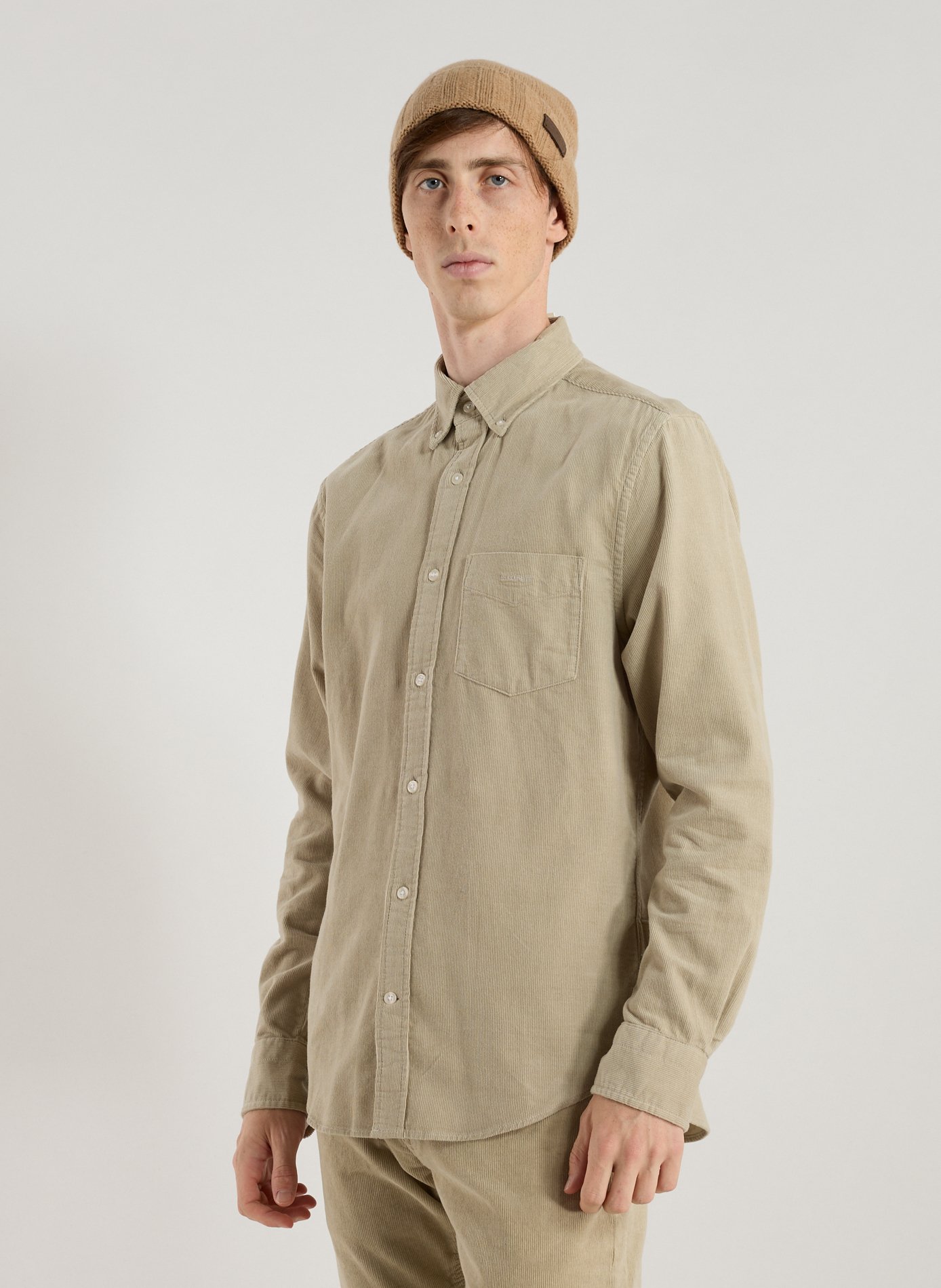GANT Chemise col américain en coton Beige
