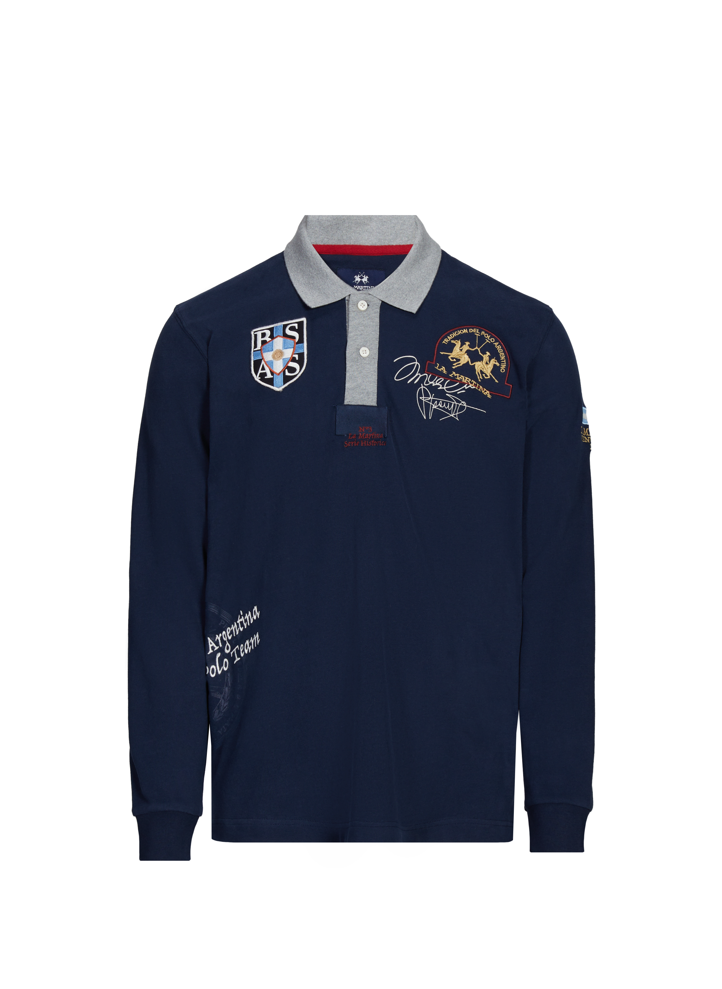 LA MARTINA Polo brodé en coton Bleu