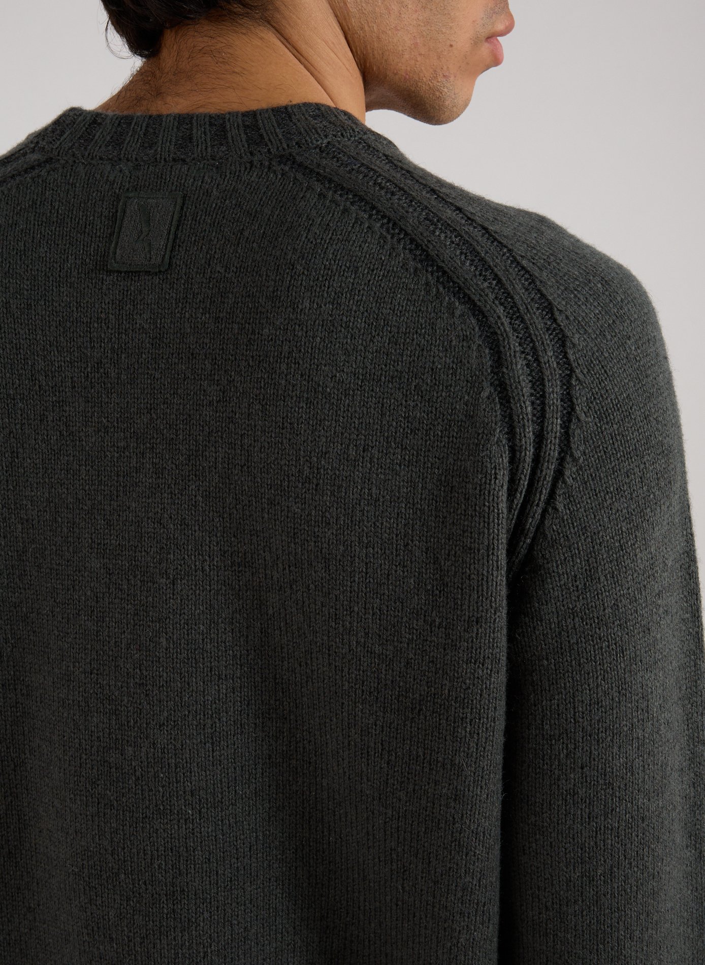 Pull col rond en laine mélangée AIGLE Gris