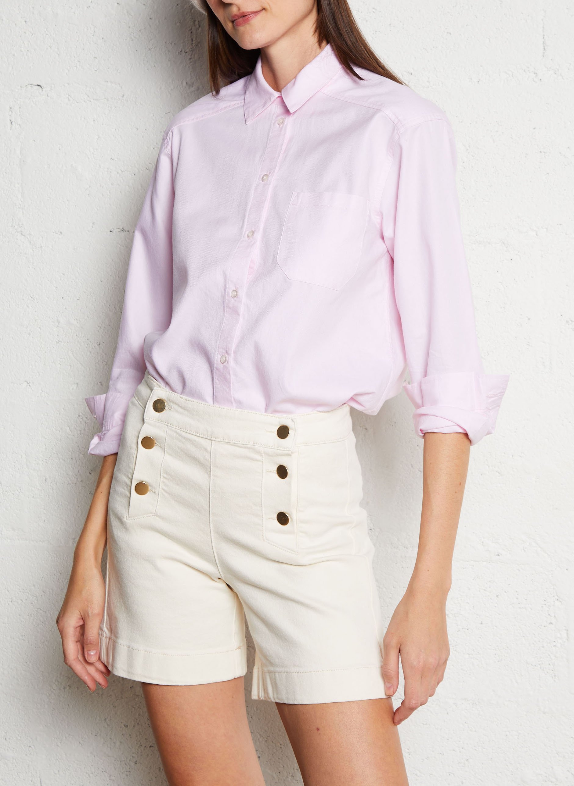 Chemise col classique en coton thomas MAISON 123 Rose