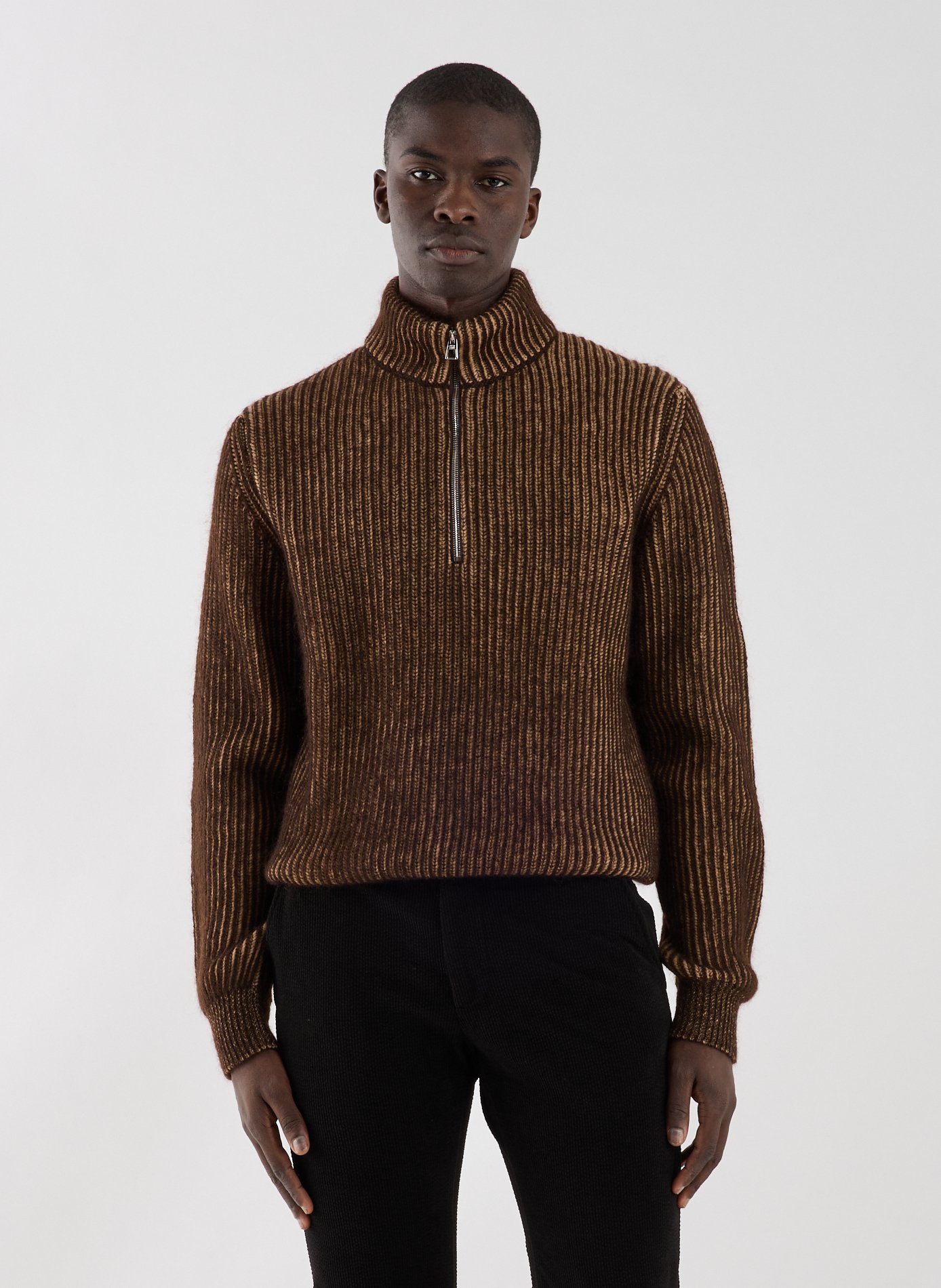 Zip-up sweater in virgin wool and mohair blend JACOB COHEN Green