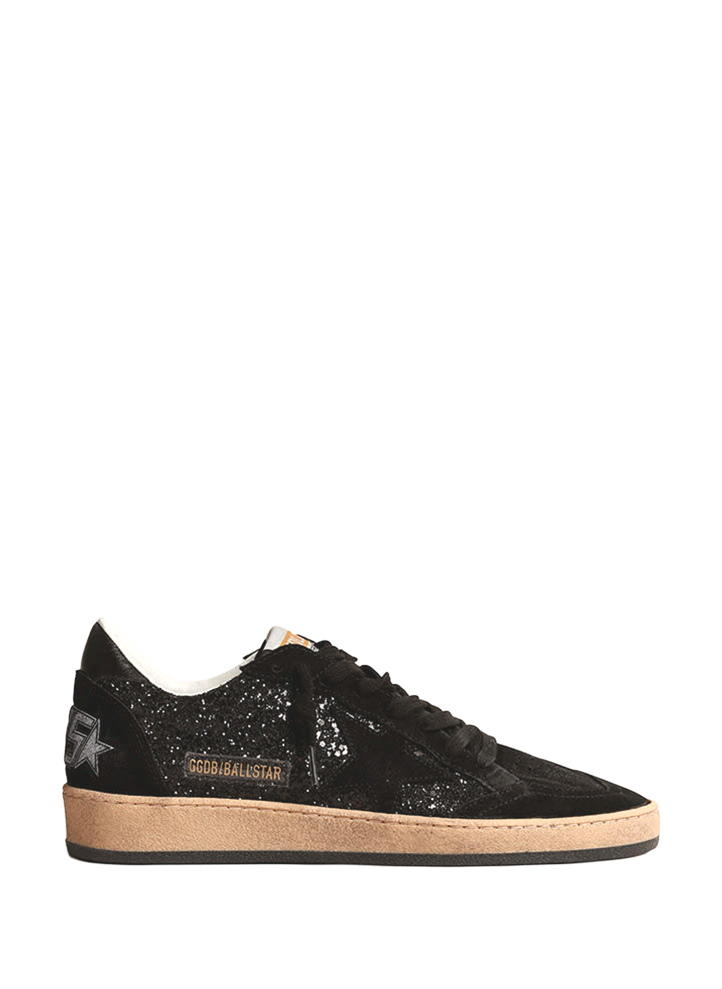 Low-top Ball Star sneakers in mixed leather GOLDEN GOOSE Black