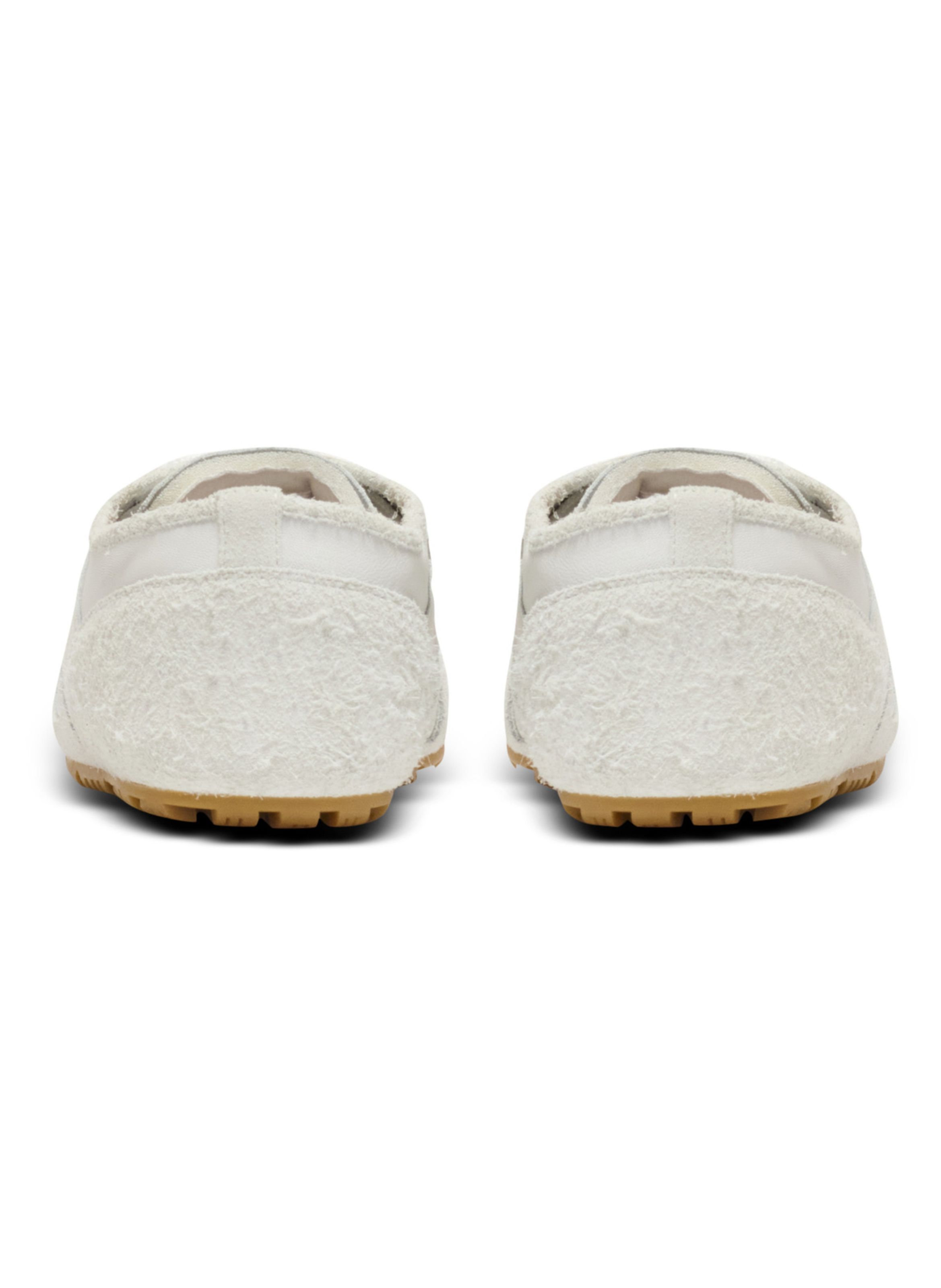 Baskets racer 45 en daim et agneau BALMAIN Blanc