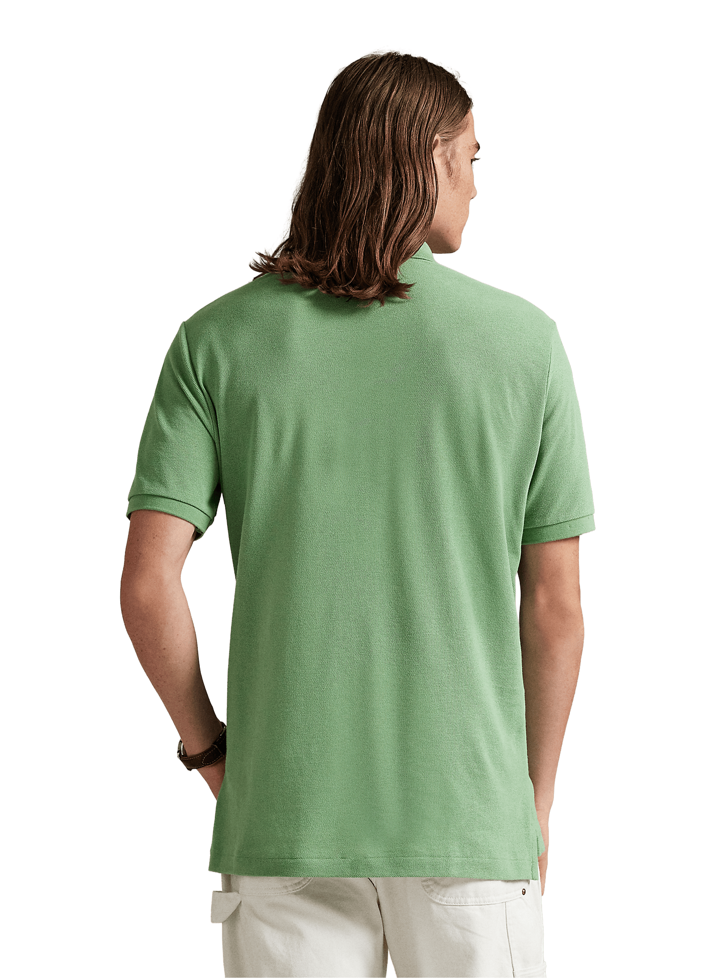 Polo droit en piqué de coton POLO RALPH LAUREN Vert