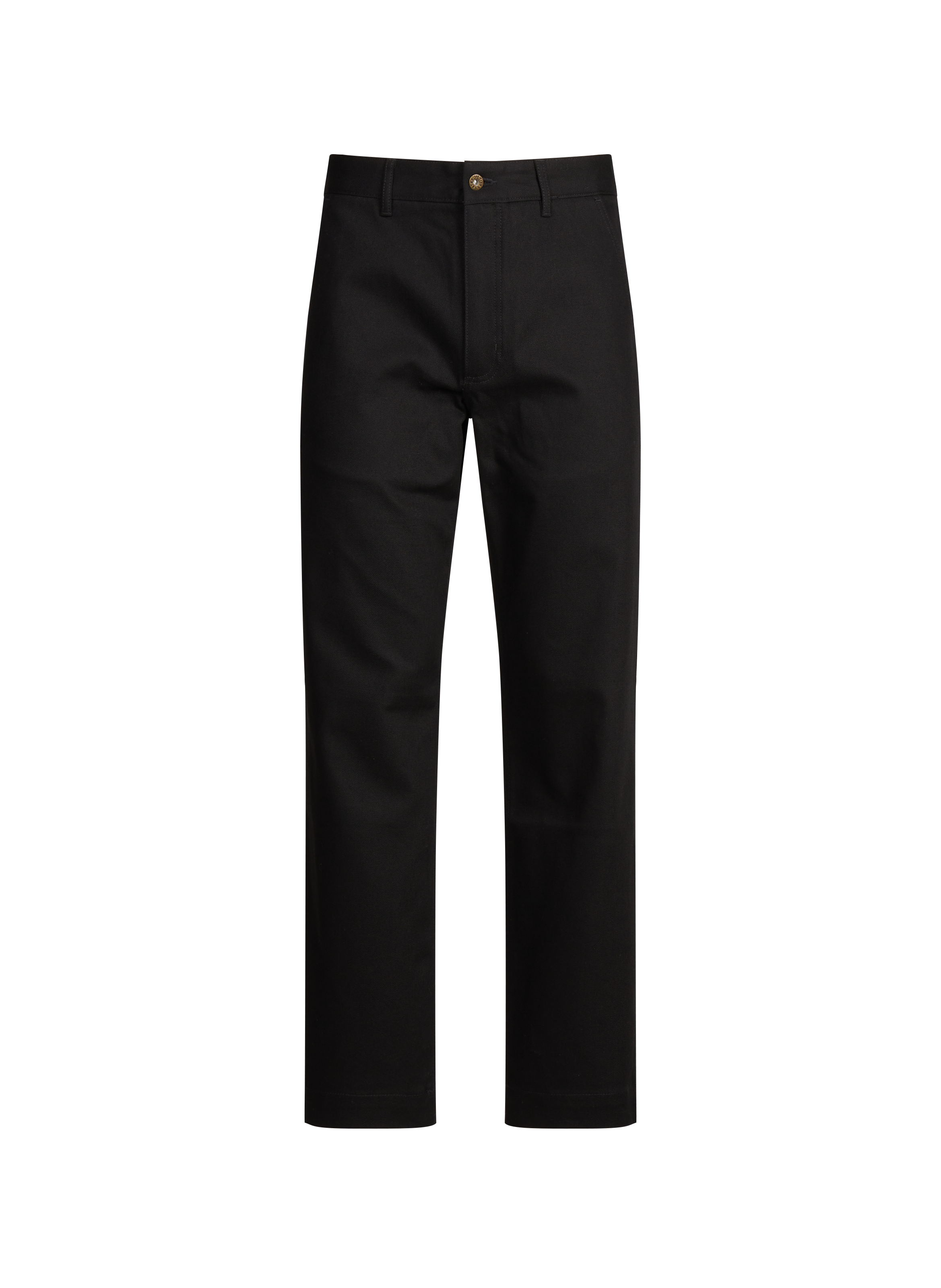 Straight cotton trousers HUGO BLUE Black