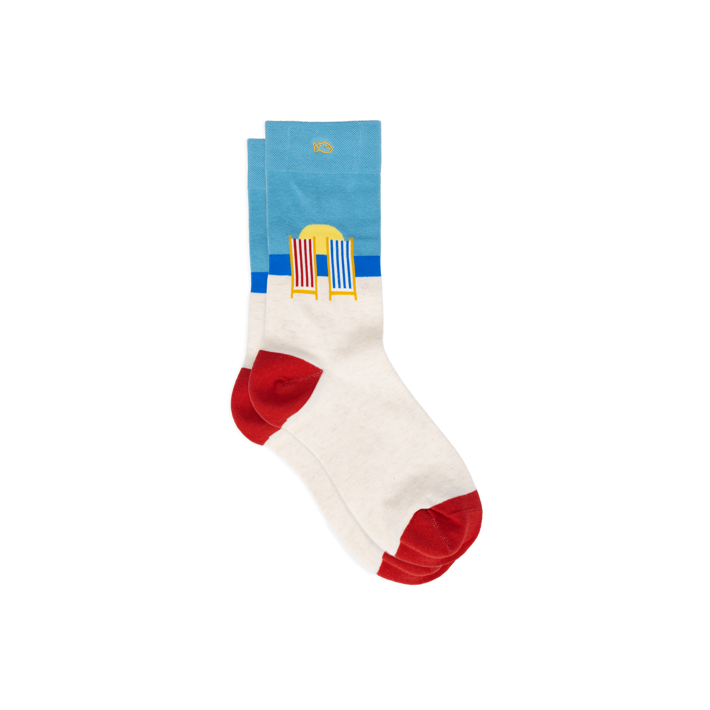 Chaussettes en coton peigné à motifs BILLYBELT Blanc