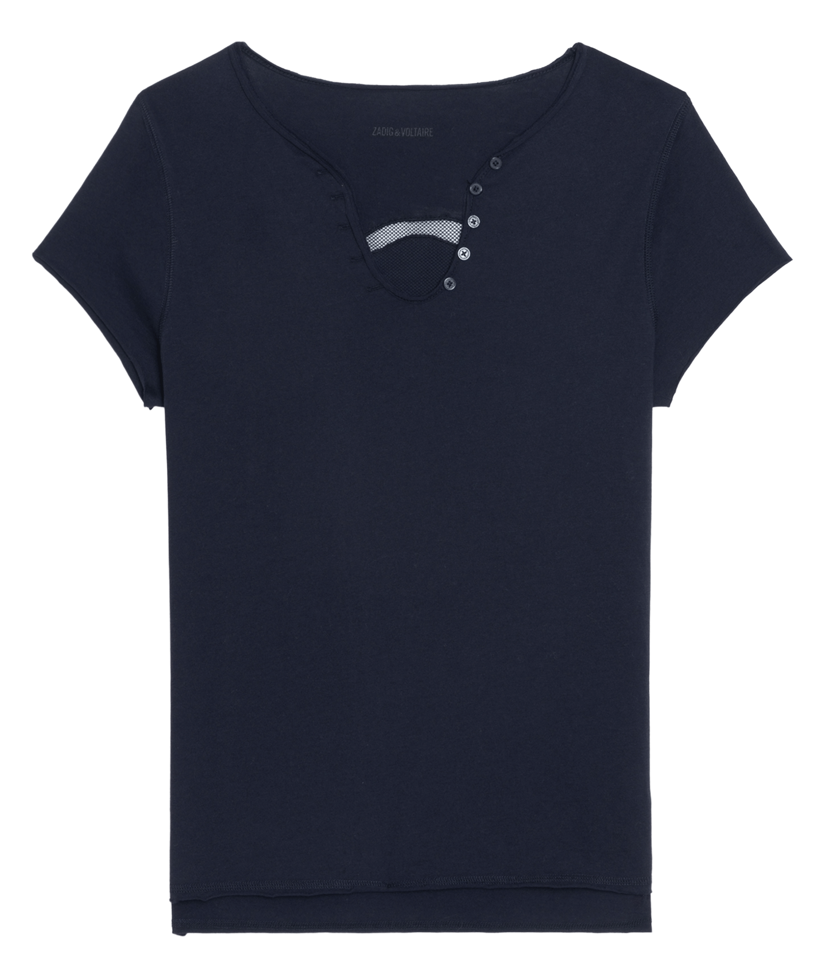 Tee-shirt v en coton tunisien ZADIG&VOLTAIRE Bleu