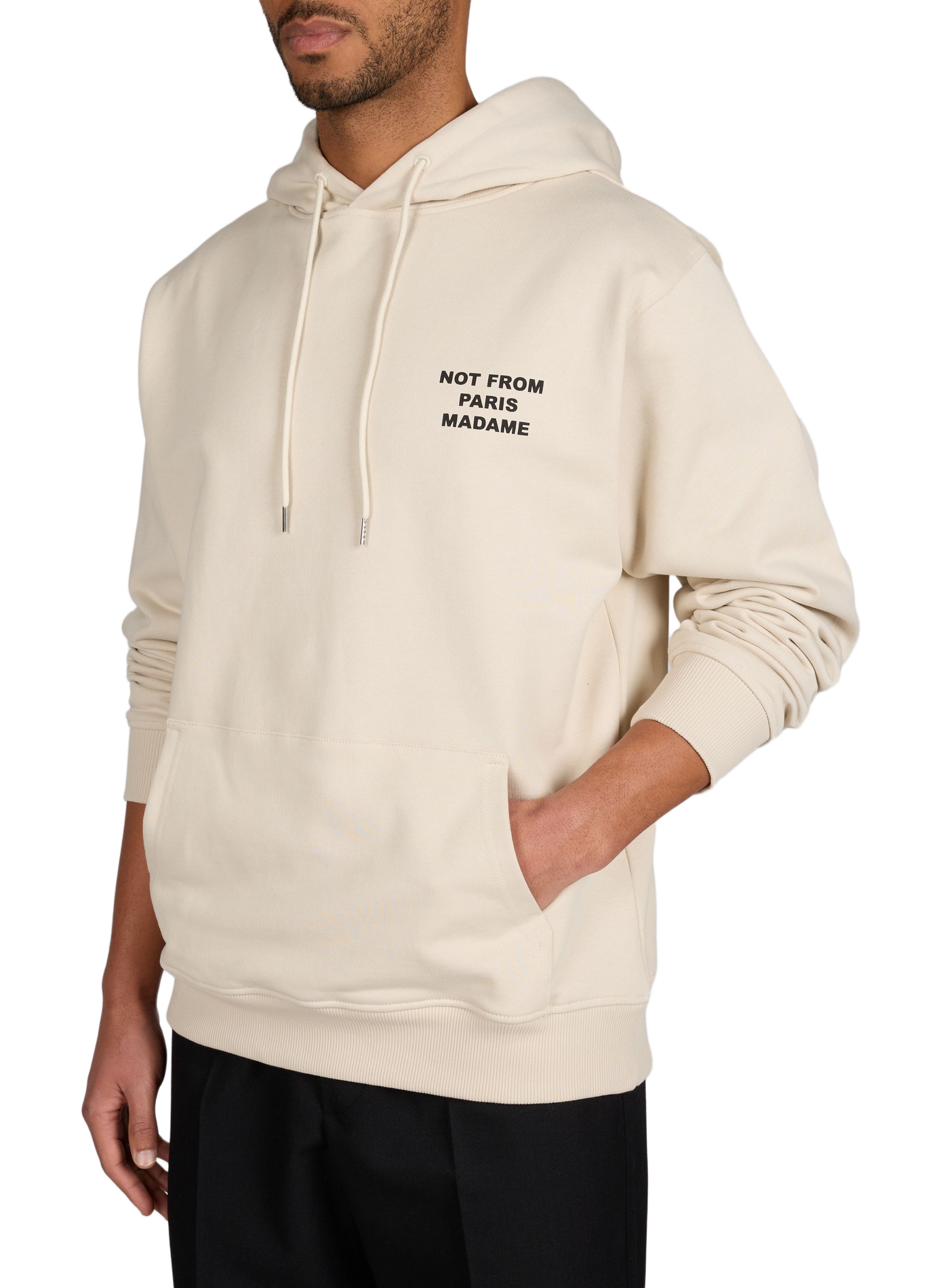 Sweat à capuche en coton DROLE DE MONSIEUR Beige