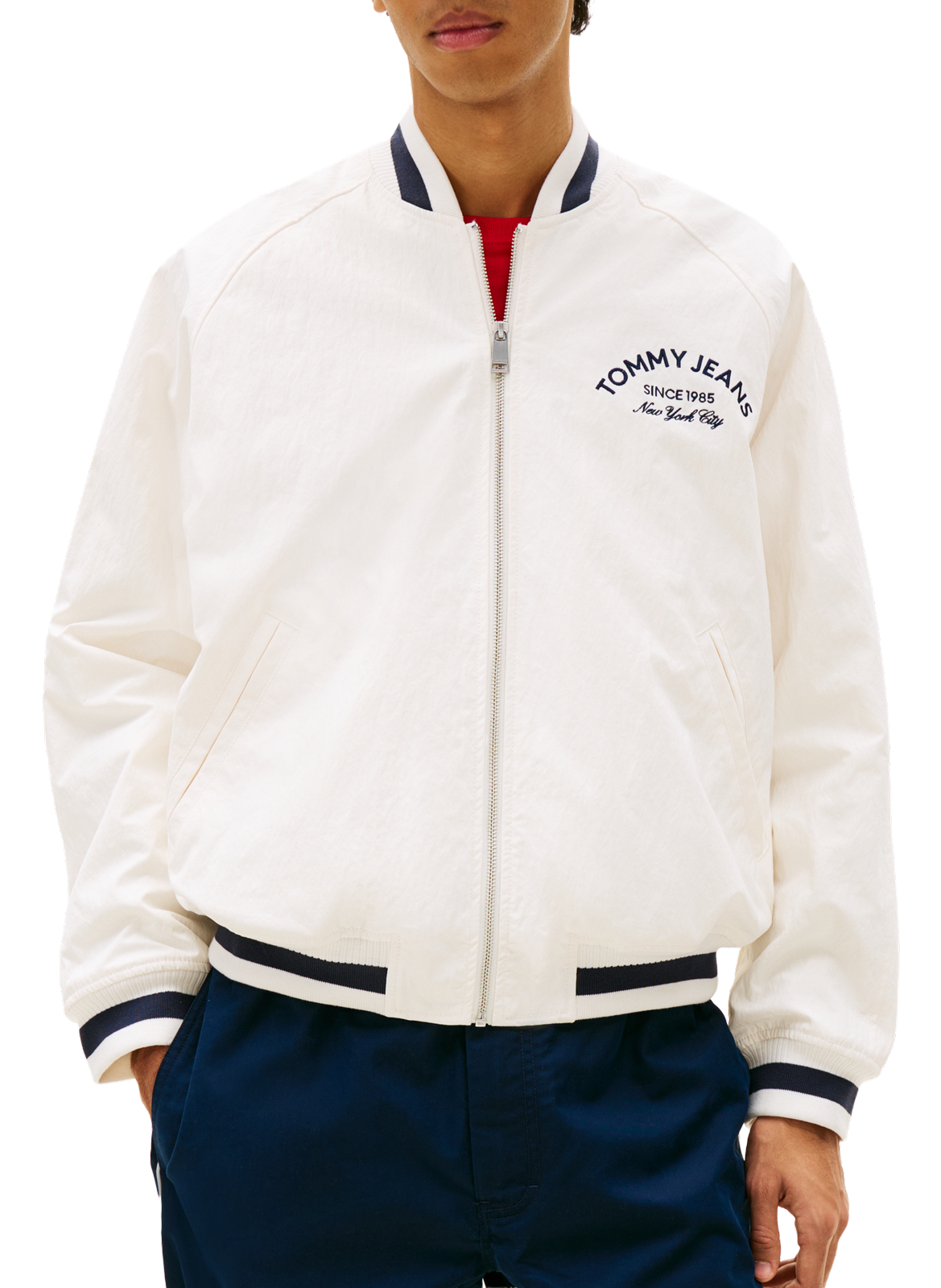Embroidered brand jacket TOMMY HILFIGER Beige
