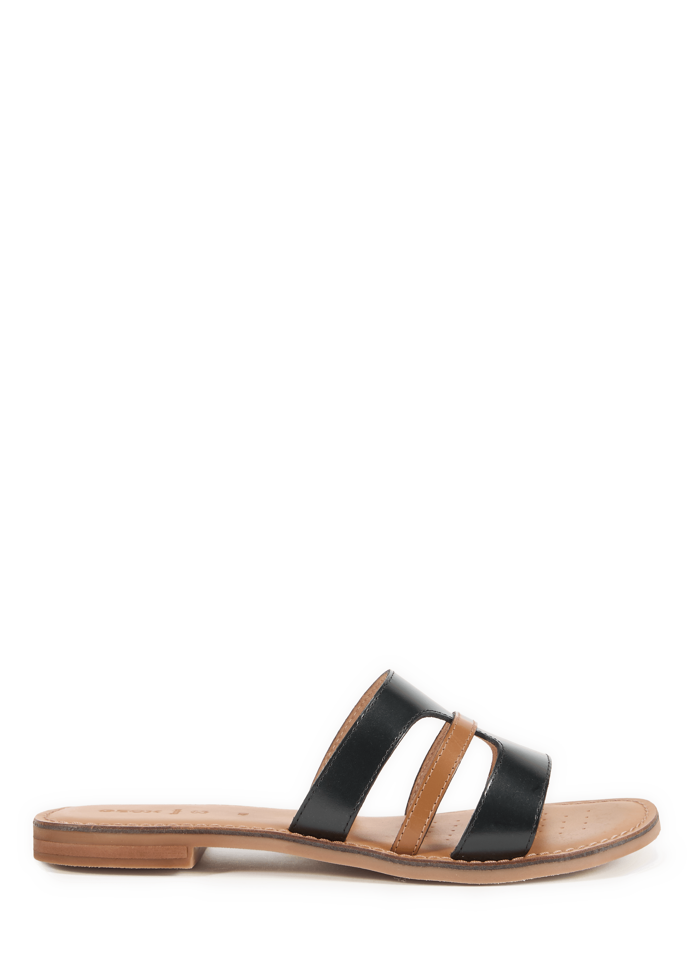 Mules plates Maddalusia C en cuir  GEOX Noir