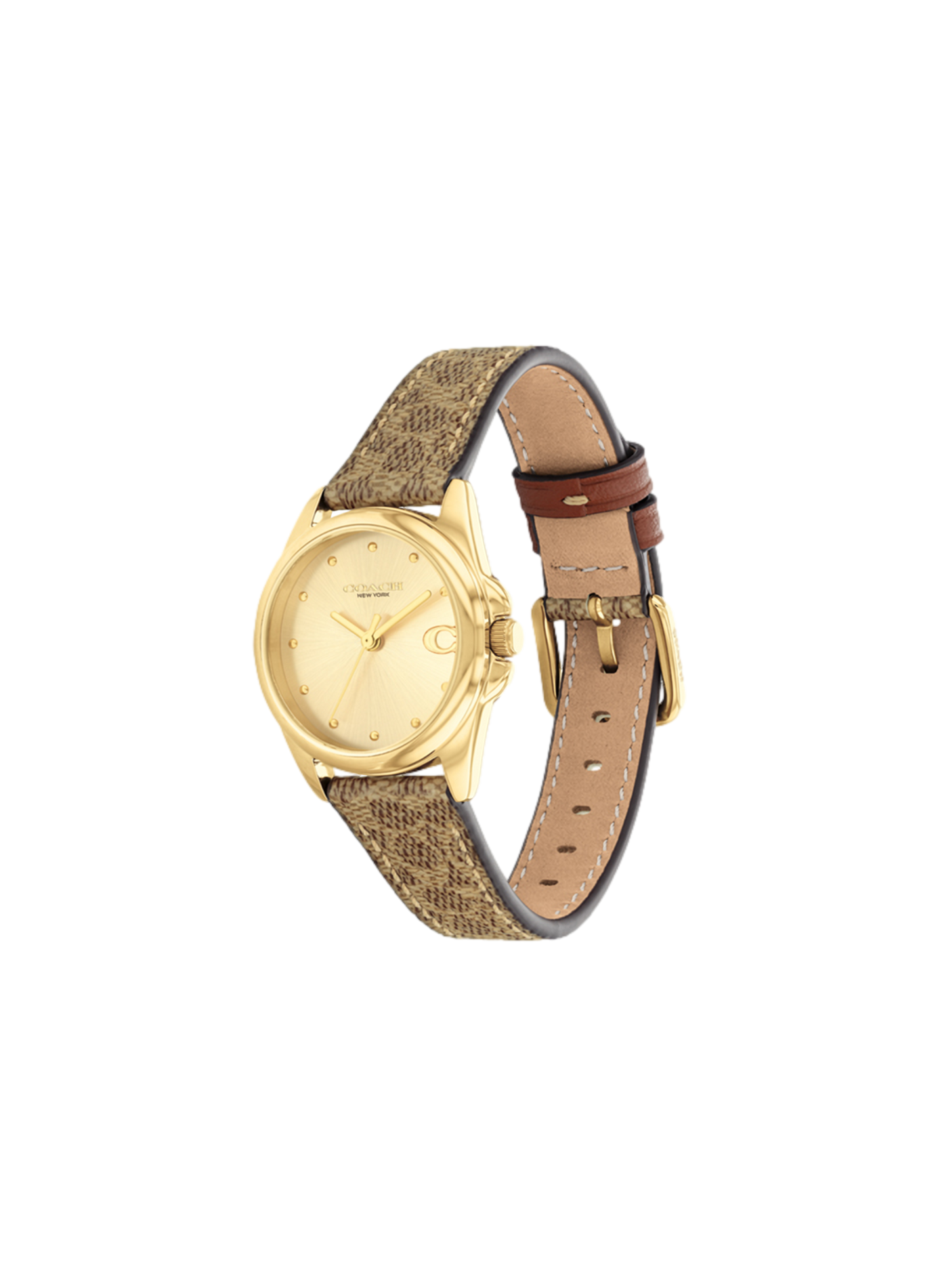 Montre quartz Greyson en cuir COACH MONTRES Marron