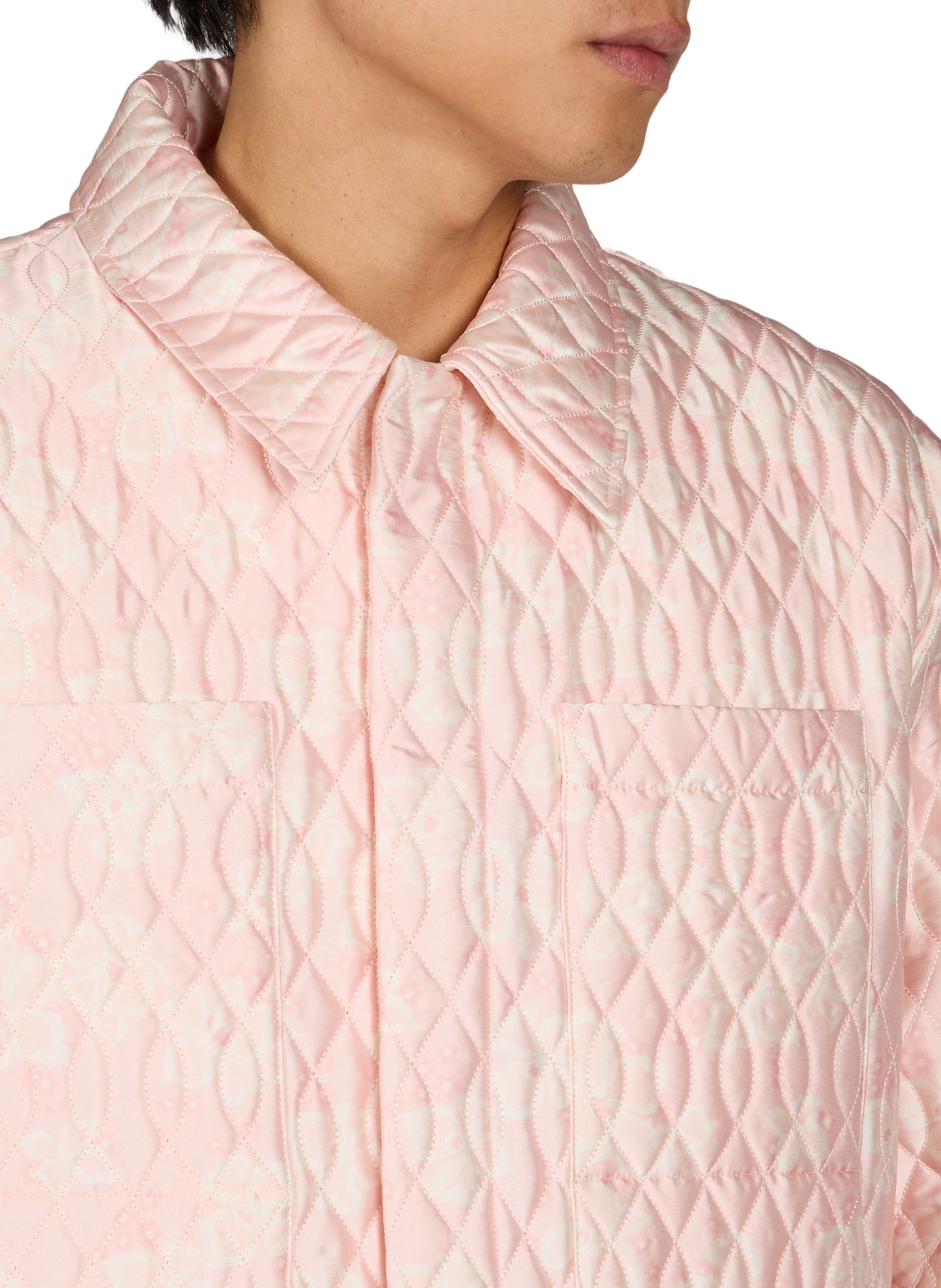 Veste légère matelassée à col classique SIMONE ROCHA Rose